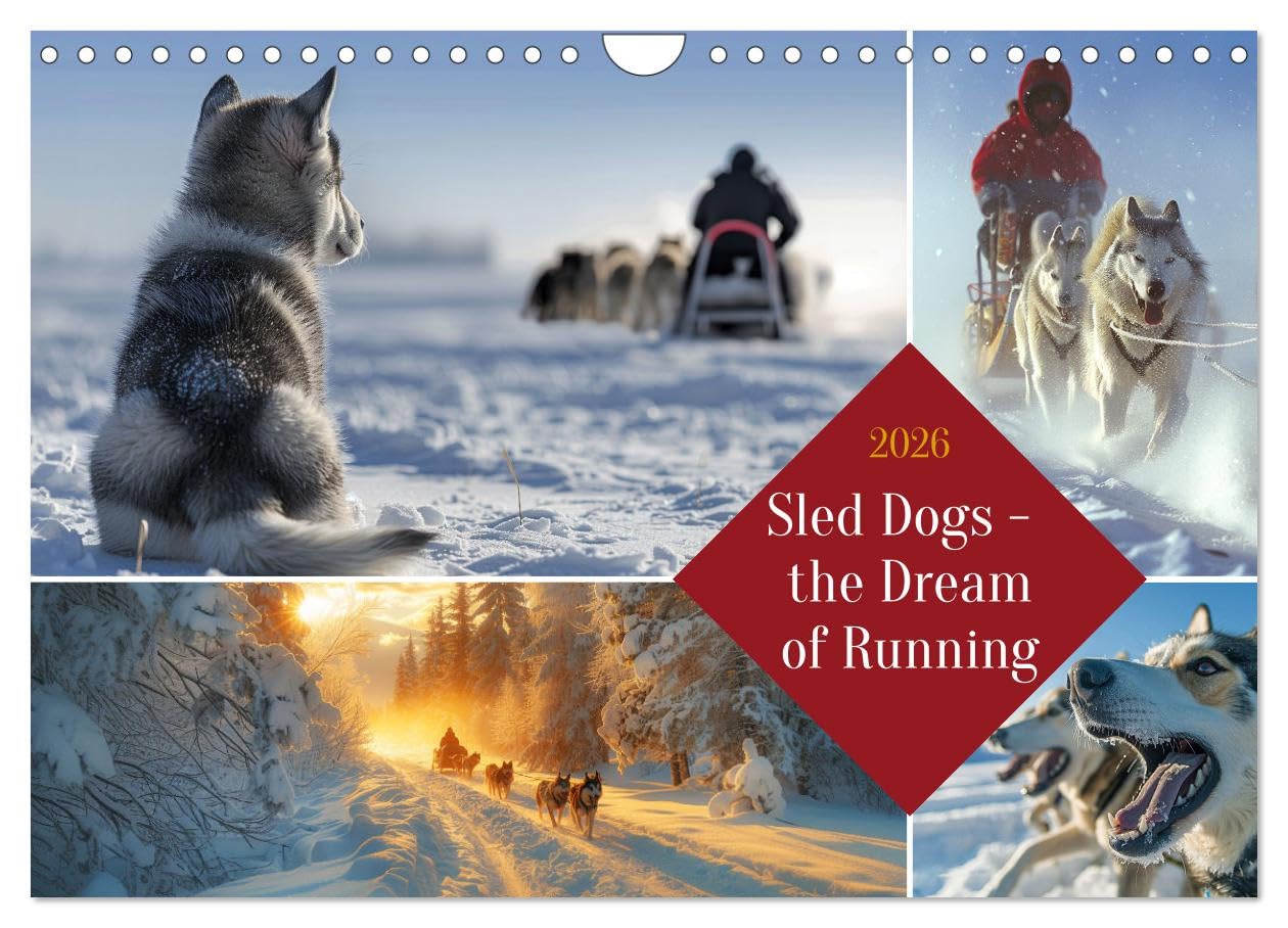Sled Dogs - the Dream of Running (Wall Calendar 2026 DIN A4 landscape), CALVENDO 12 Month Wall Calendar: A tribute to Siberian Husky and Alaskan Malamute dogs Natural Sciences