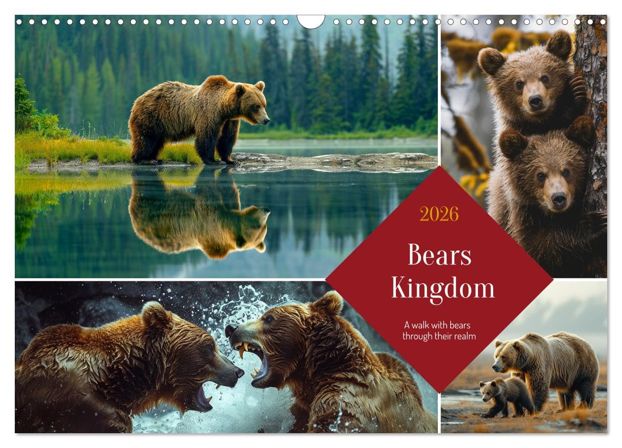 Bears Kingdom (Wall Calendar 2026 DIN A3 landscape), CALVENDO 12 Month Wall Calendar: Witness the life of the majestic kings of the forest Business & Technology