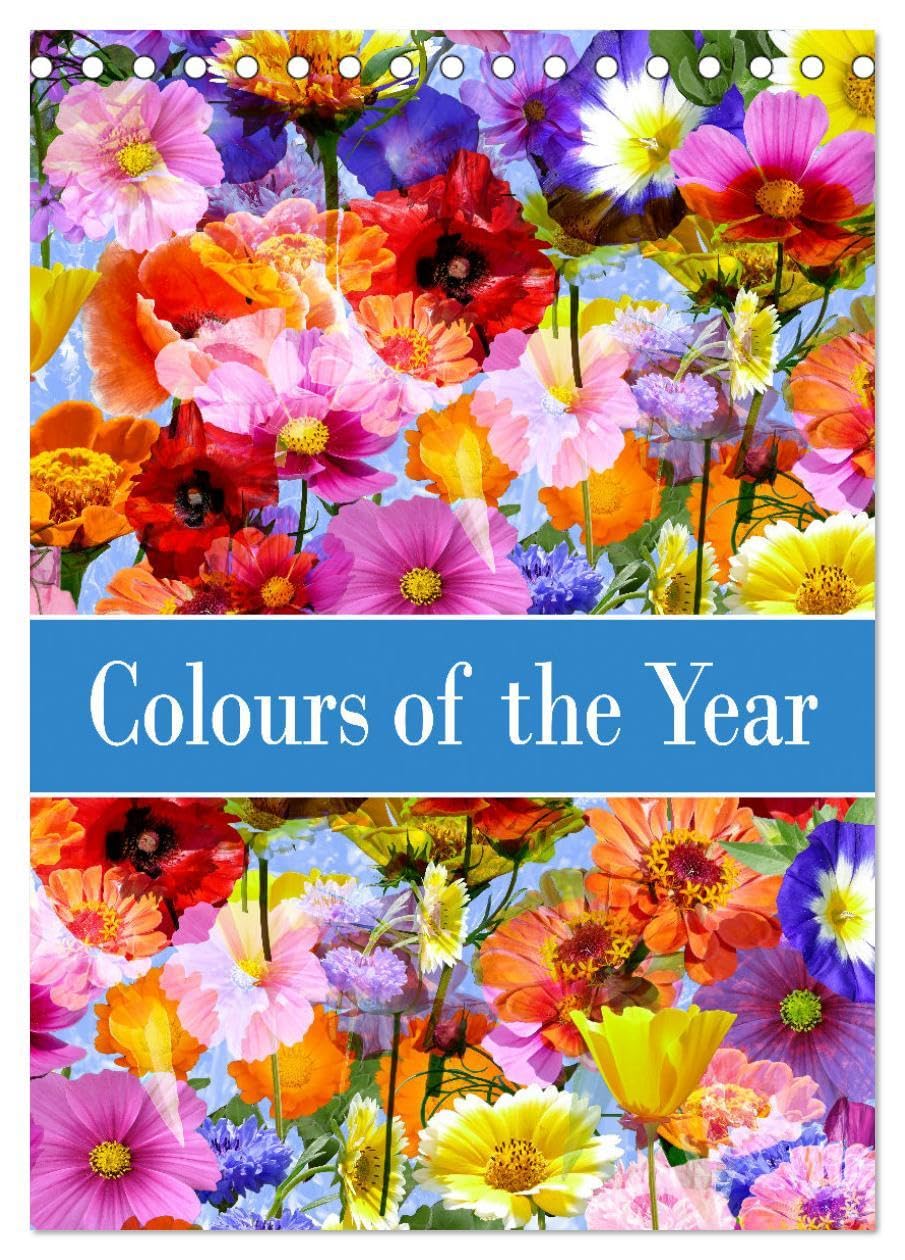 Colours of the Year (Desk Calendar 2026 DIN A5 portrait), CALVENDO 12 Month DeskCalendar: Triple flower dreams in perfect color harmony Leisure, Home & Garden