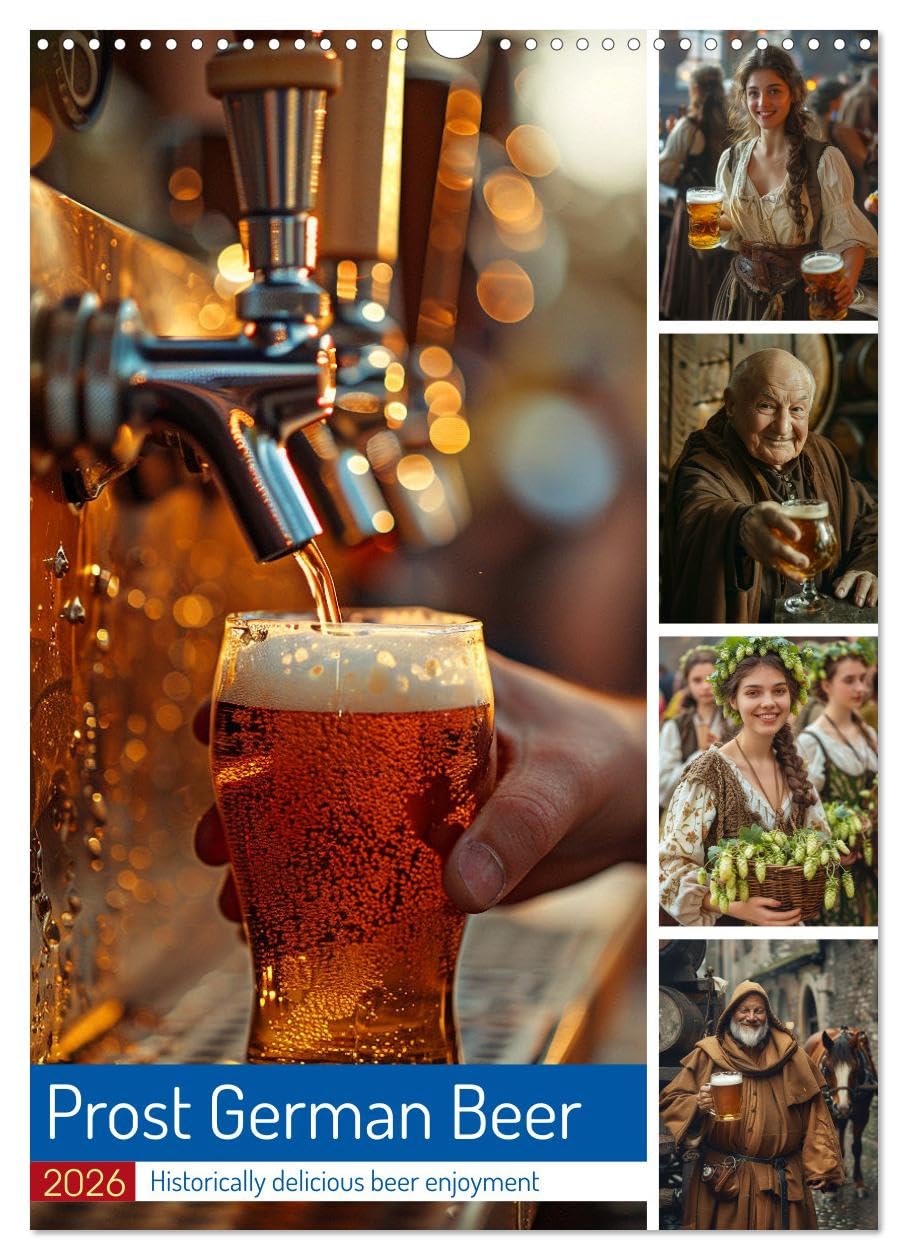 Prost German Beer (Wall Calendar 2026 DIN A3 portrait), CALVENDO 12 Month Wall Calendar: Get ready to say 'Prost!' and cheers to a year of beer adventures! Leisure, Home & Garden