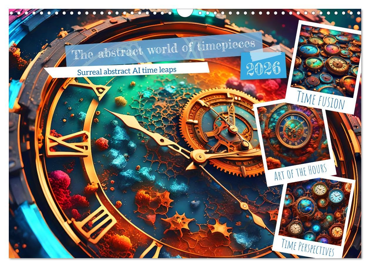 The abstract world of timepiece (Wall Calendar 2026 DIN A3 landscape), CALVENDO 12 Month Wall Calendar: Immerse yourself in the fascinating world of time Leisure, Home & Garden