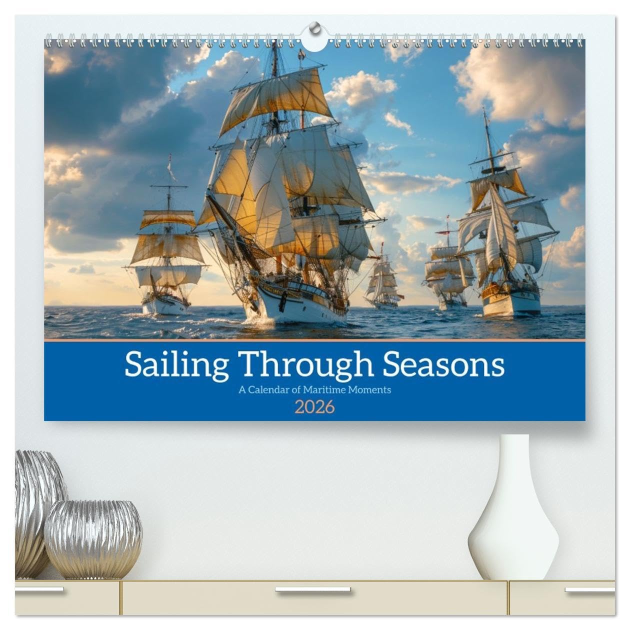 Sailing Through Seasons (High Quality Premium Wall Calendar 2026 DIN A2 landscape),CALVENDO 12 Month Wall Calendar: Seafaring Serenity: Tranquil Waters, Endless Skies Books