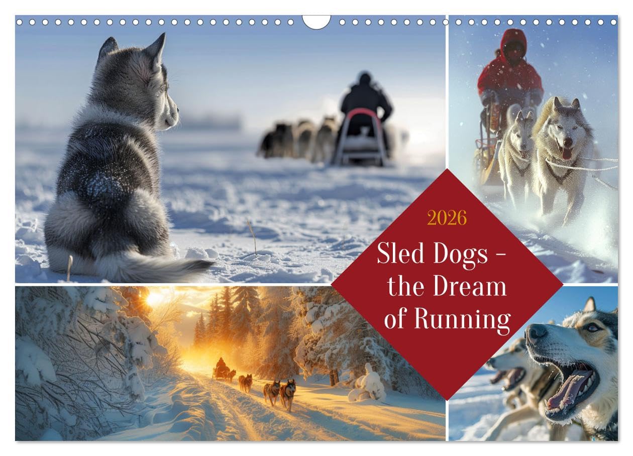 Sled Dogs - the Dream of Running (Wall Calendar 2026 DIN A3 landscape), CALVENDO 12 Month Wall Calendar: A tribute to Siberian Husky and Alaskan Malamute dogs Natural Sciences
