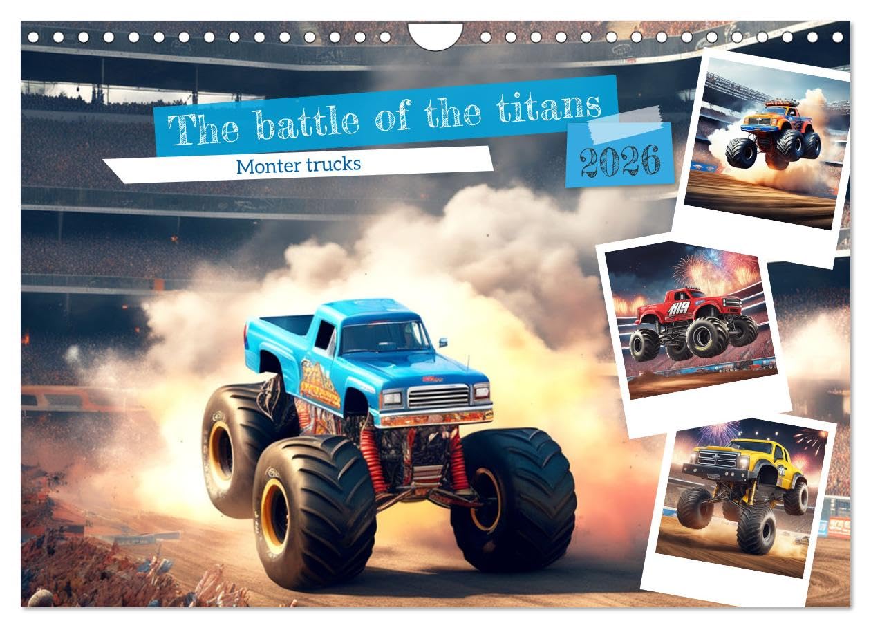 The battle of the titans (Wall Calendar 2026 DIN A4 landscape), CALVENDO 12 Month Wall Calendar: The incredible performance of monster trucks. Books