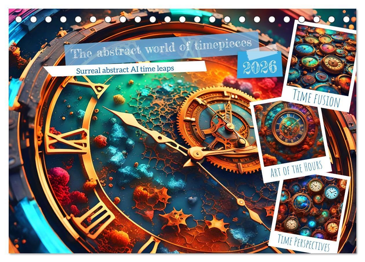 The abstract world of timepiece (Desk Calendar 2026 DIN A5 landscape), CALVENDO 12 Month DeskCalendar: Immerse yourself in the fascinating world of time Leisure, Home & Garden