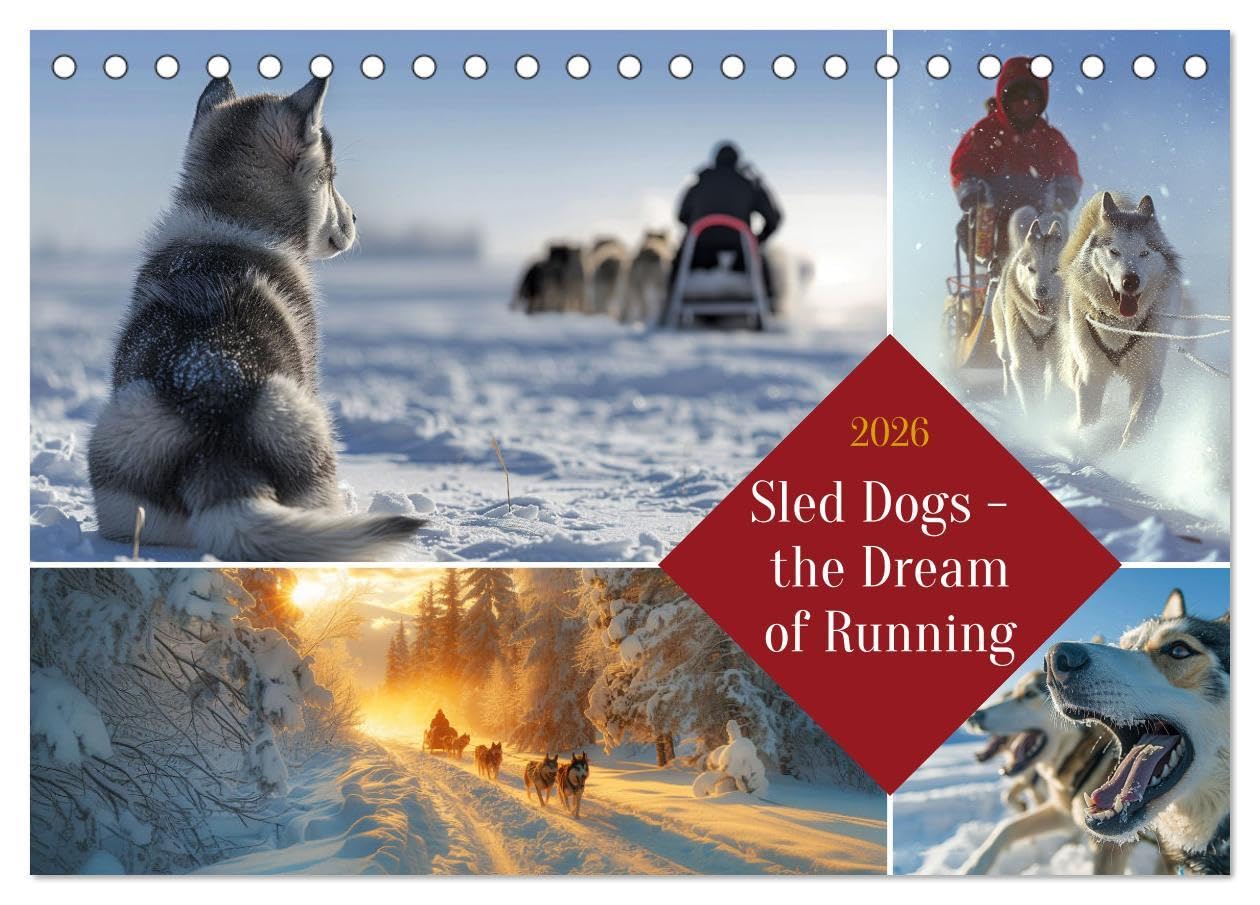Sled Dogs - the Dream of Running (Desk Calendar 2026 DIN A5 landscape), CALVENDO 12 Month DeskCalendar: A tribute to Siberian Husky and Alaskan Malamute dogs Natural Sciences