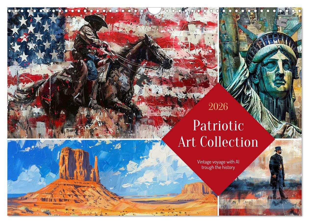 Patriotic Art Collection (Wall Calendar 2026 DIN A3 landscape), CALVENDO 12 Month Wall Calendar: A journey through the most important symbols of a proud america Calendars
