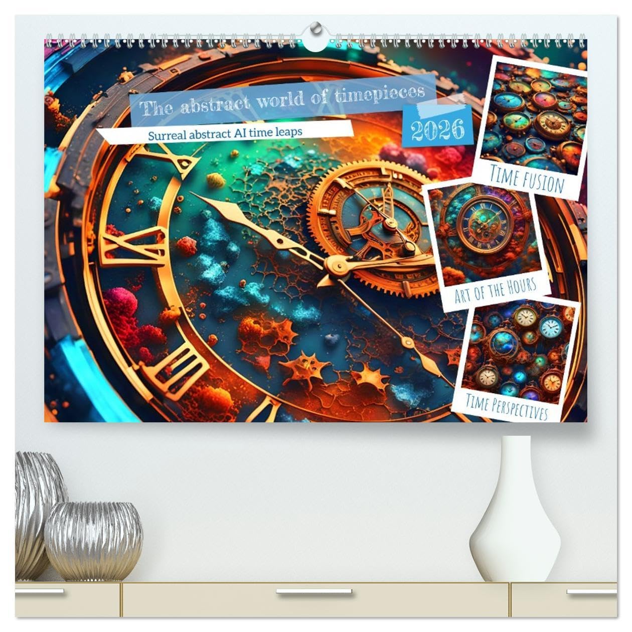 The abstract world of timepiece (High Quality Premium Wall Calendar 2026 DIN A2 landscape),CALVENDO 12 Month Wall Calendar: Immerse yourself in the fascinating world of time Leisure, Home & Garden