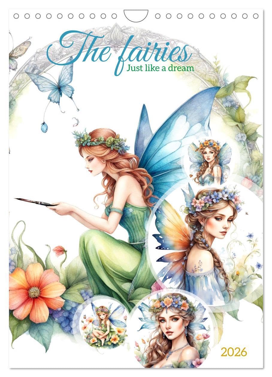 The fairies (Wall Calendar 2026 DIN A4 portrait), CALVENDO 12 Month Wall Calendar: Let the presence of fairies brighten up your surroundings and inspire you in your everyday life. Contemporary literature Books