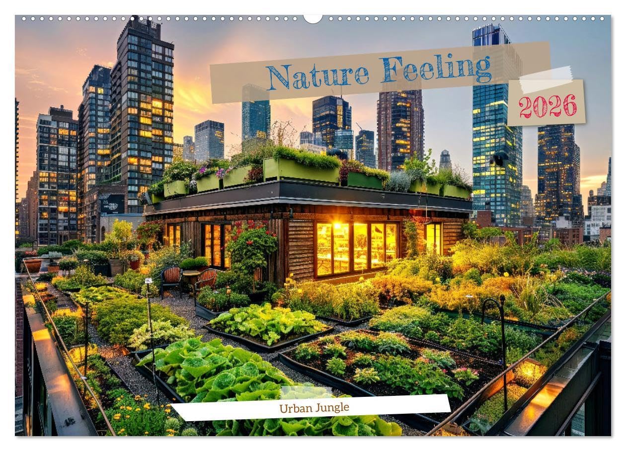 Nature Feeling - Urban Jungle (Wall Calendar 2026 DIN A2 landscape), CALVENDO 12 Month Wall Calendar: Embrace the serenity of nature amidst the bustling rhythm of the urban jungle Books