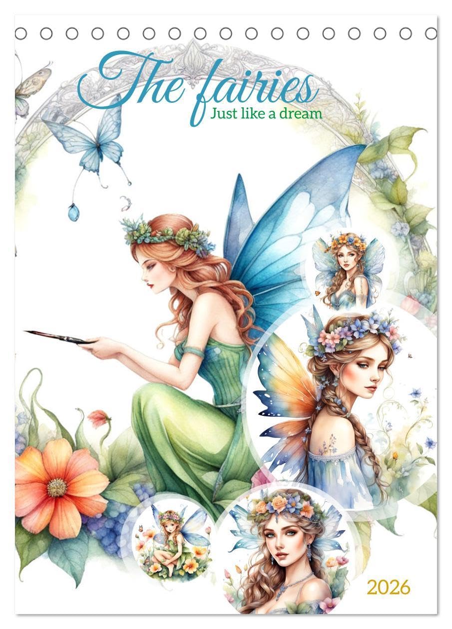 The fairies (Desk Calendar 2026 DIN A5 portrait), CALVENDO 12 Month DeskCalendar: Let the presence of fairies brighten up your surroundings and inspire you in your everyday life. Contemporary literature Books