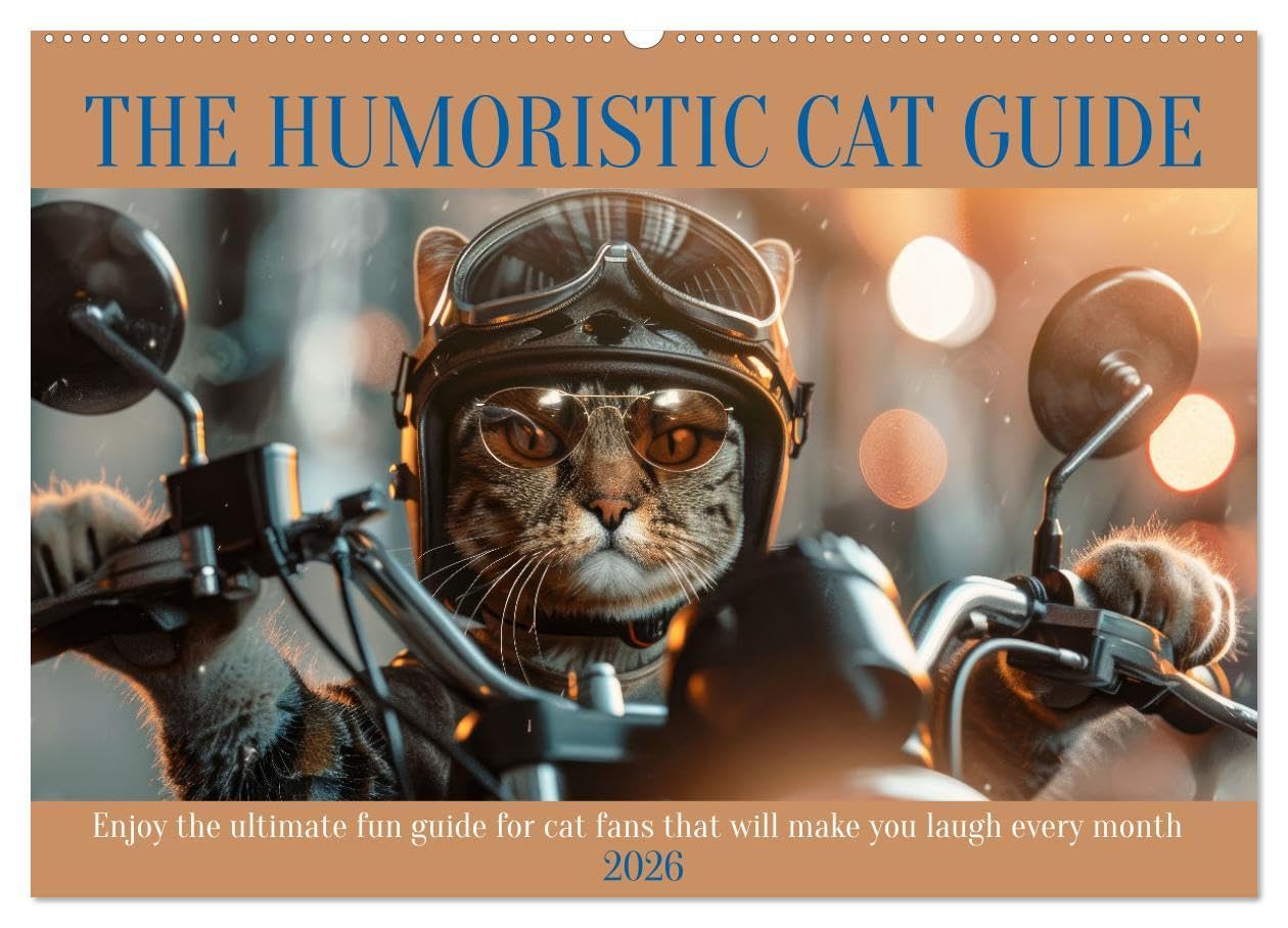 The humoristic cat guide (Wall Calendar 2026 DIN A2 landscape), CALVENDO 12 Month Wall Calendar: Enjoy the ultimate fun guide for cat fans that will make you laugh every month Natural Sciences