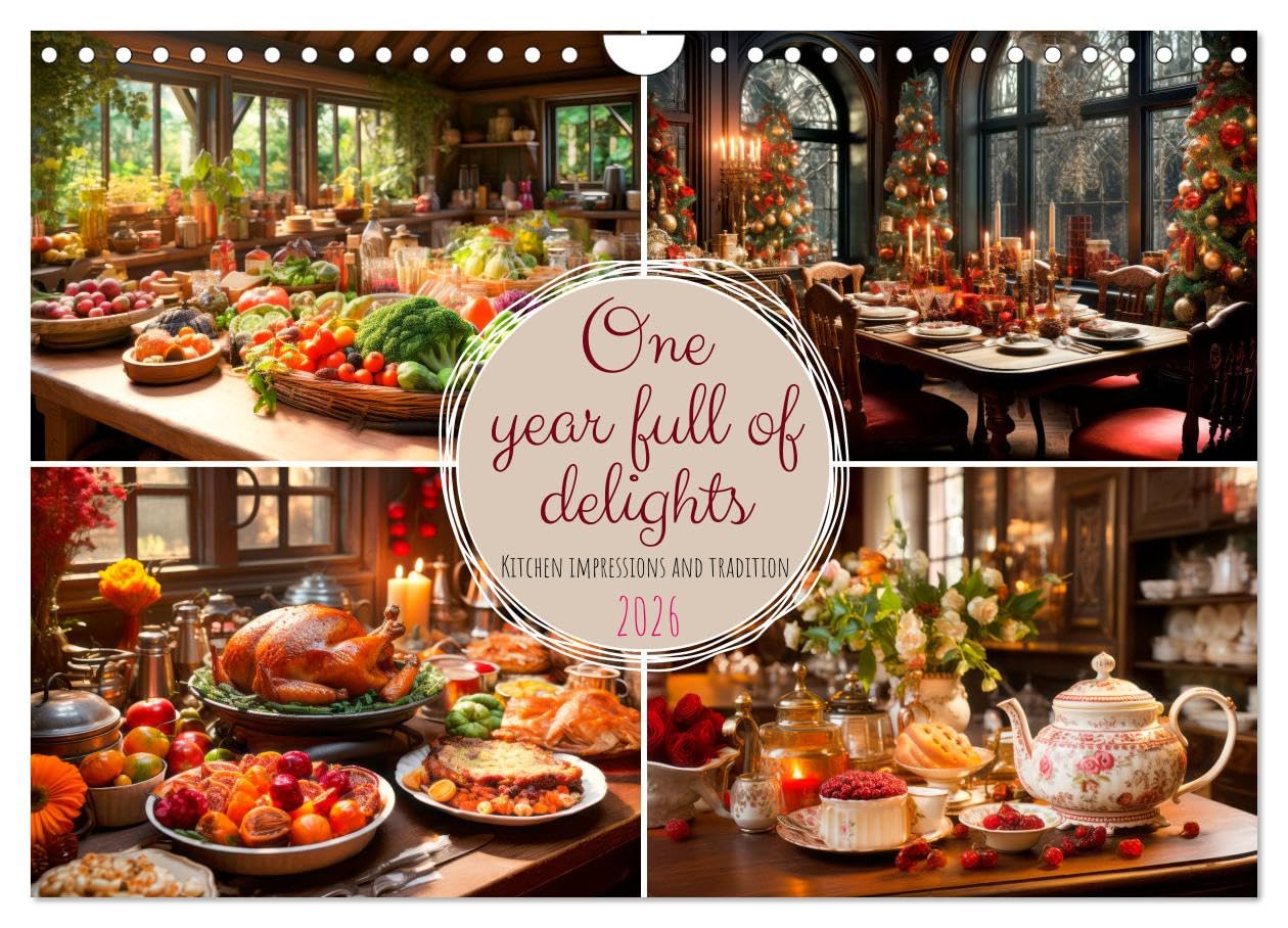 One year full of delights (Wall Calendar 2026 DIN A4 landscape), CALVENDO 12 Month Wall Calendar: Kitchen impressions and tradition Leisure, Home & Garden