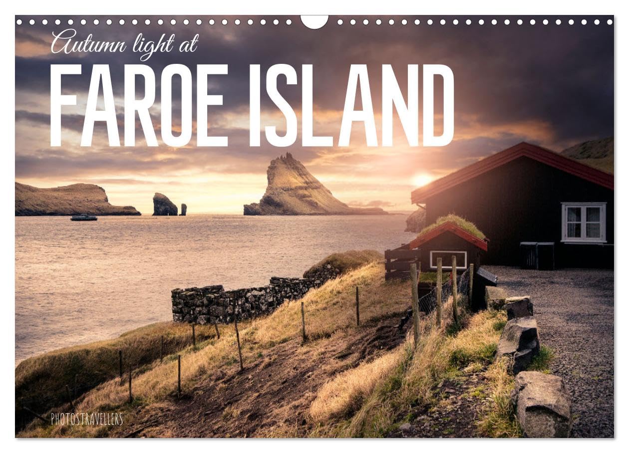 Autumn light at Faroe island (Wall Calendar 2026 DIN A3 landscape), CALVENDO 12 Month Wall Calendar: The northern Islands Leisure, Home & Garden