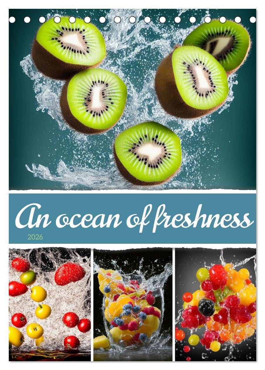 An ocean of freshness (Desk Calendar 2026 DIN A5 portrait), CALVENDO 12 Month DeskCalendar: A truly visual experience that will awaken your senses and ... of eating a healthy, balanced diet. Social Sciences