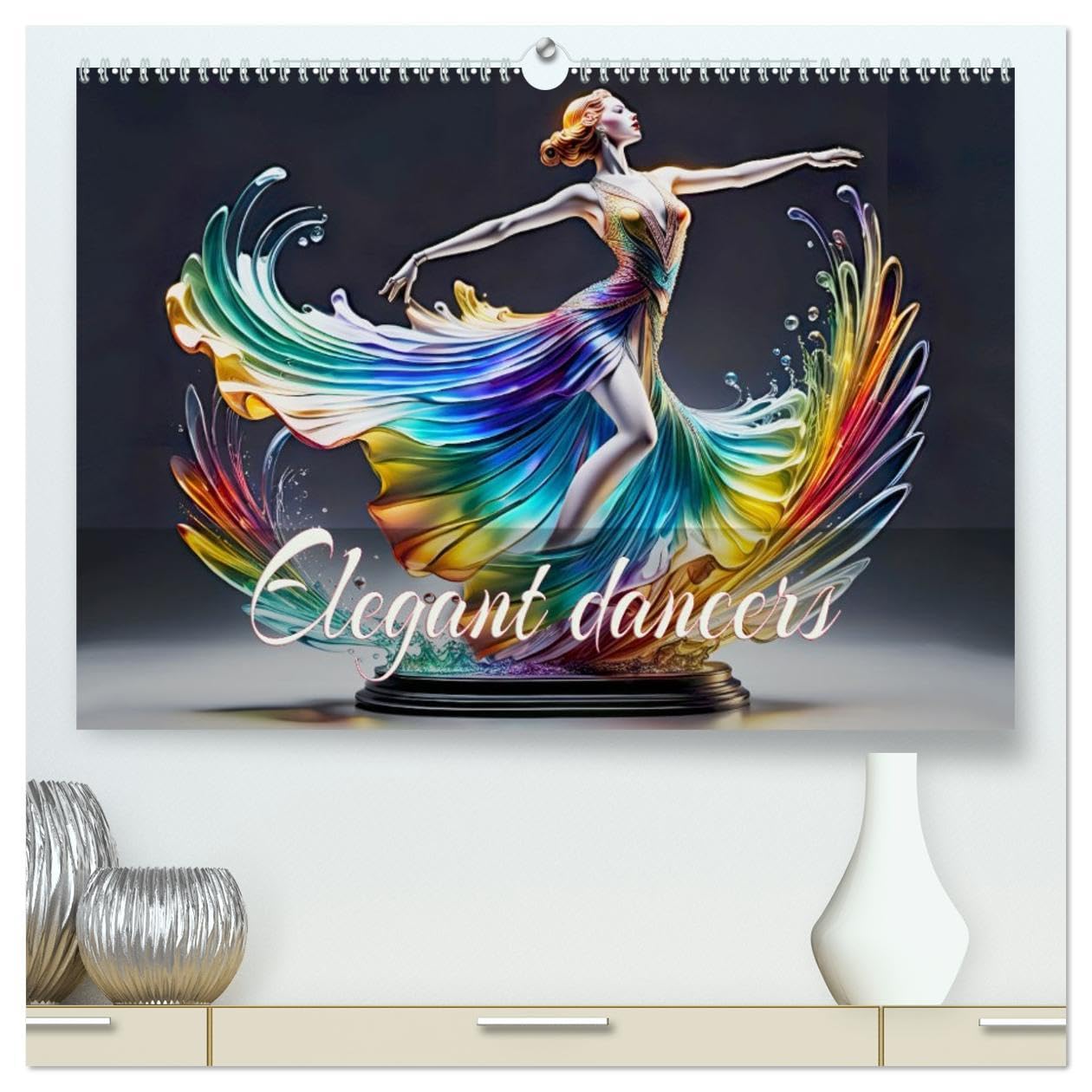 Elegant dancers (High Quality Premium Wall Calendar 2026 DIN A2 landscape),CALVENDO 12 Month Wall Calendar: Elegant dancers made of glass, created with AI. Social Sciences