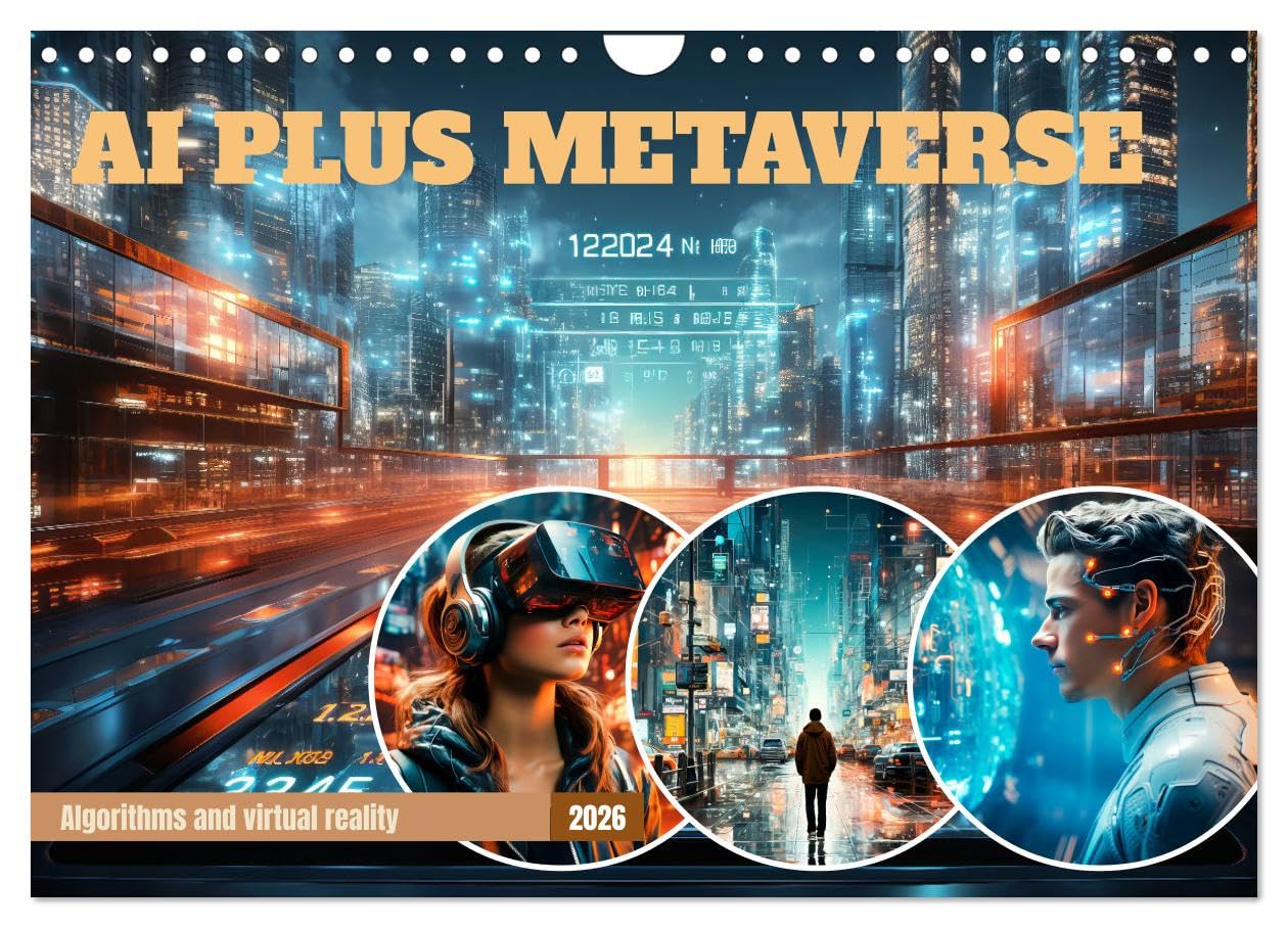 AI PLUS METAVERSE Algorithms and virtual reality (Wall Calendar 2026 DIN A4 landscape), CALVENDO 12 Month Wall Calendar: Abstract view on the modern subject Contemporary literature