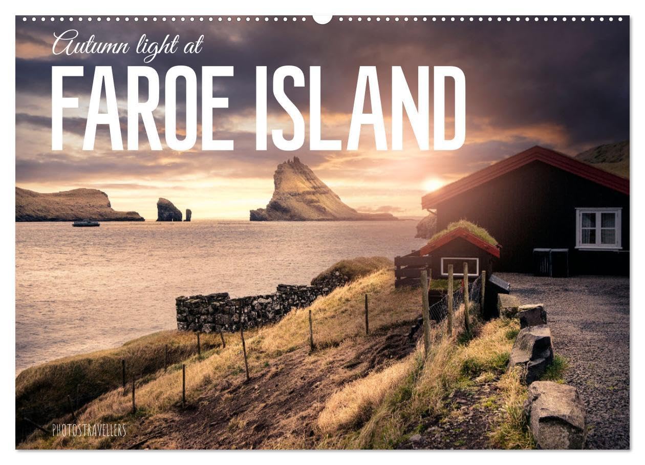 Autumn light at Faroe island (Wall Calendar 2026 DIN A2 landscape), CALVENDO 12 Month Wall Calendar: The northern Islands Leisure, Home & Garden