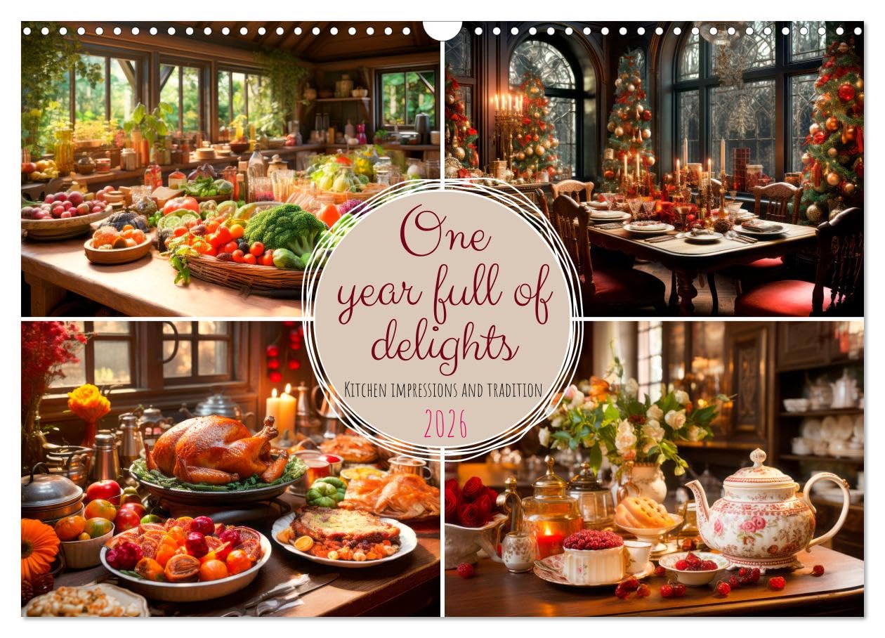 One year full of delights (Wall Calendar 2026 DIN A3 landscape), CALVENDO 12 Month Wall Calendar: Kitchen impressions and tradition Leisure, Home & Garden