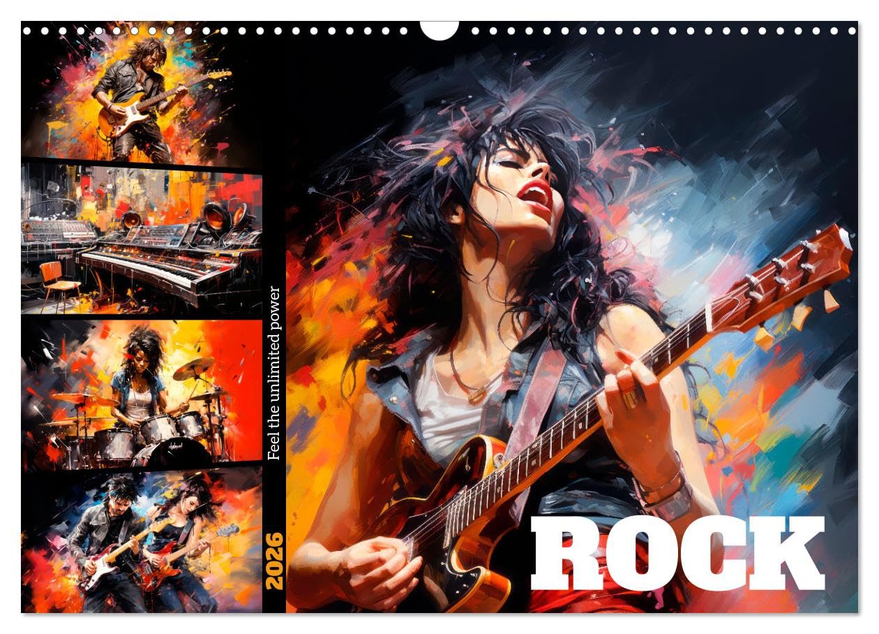 ROCK Feel the unlimited power (Wall Calendar 2026 DIN A3 landscape), CALVENDO 12 Month Wall Calendar: Not just music, but a lifestyle Leisure, Home & Garden