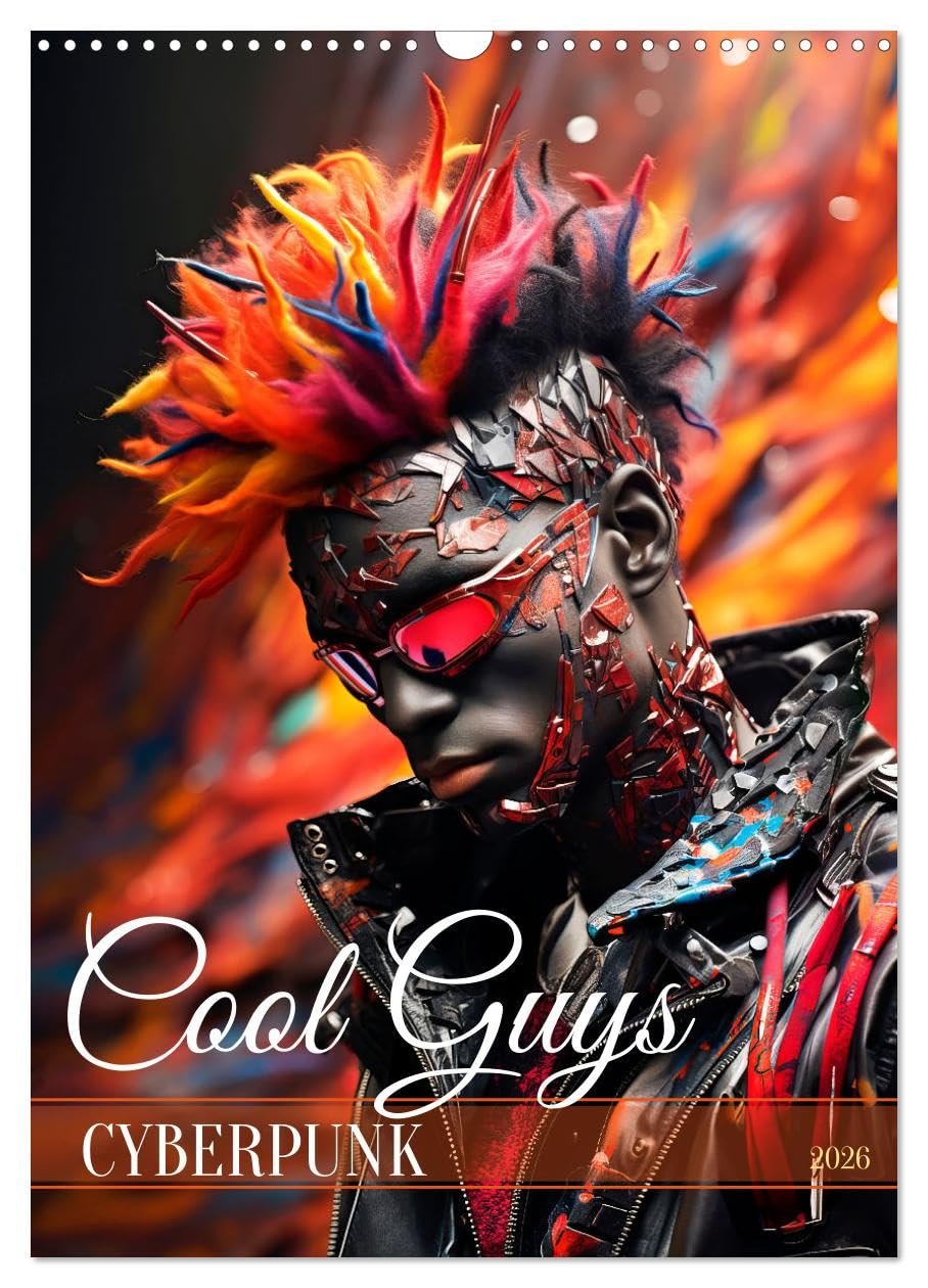 CYBERPUNK Cool guys (Wall Calendar 2026 DIN A3 portrait), CALVENDO 12 Month Wall Calendar: Rebels in the era of AI technology Film, Art & Culture