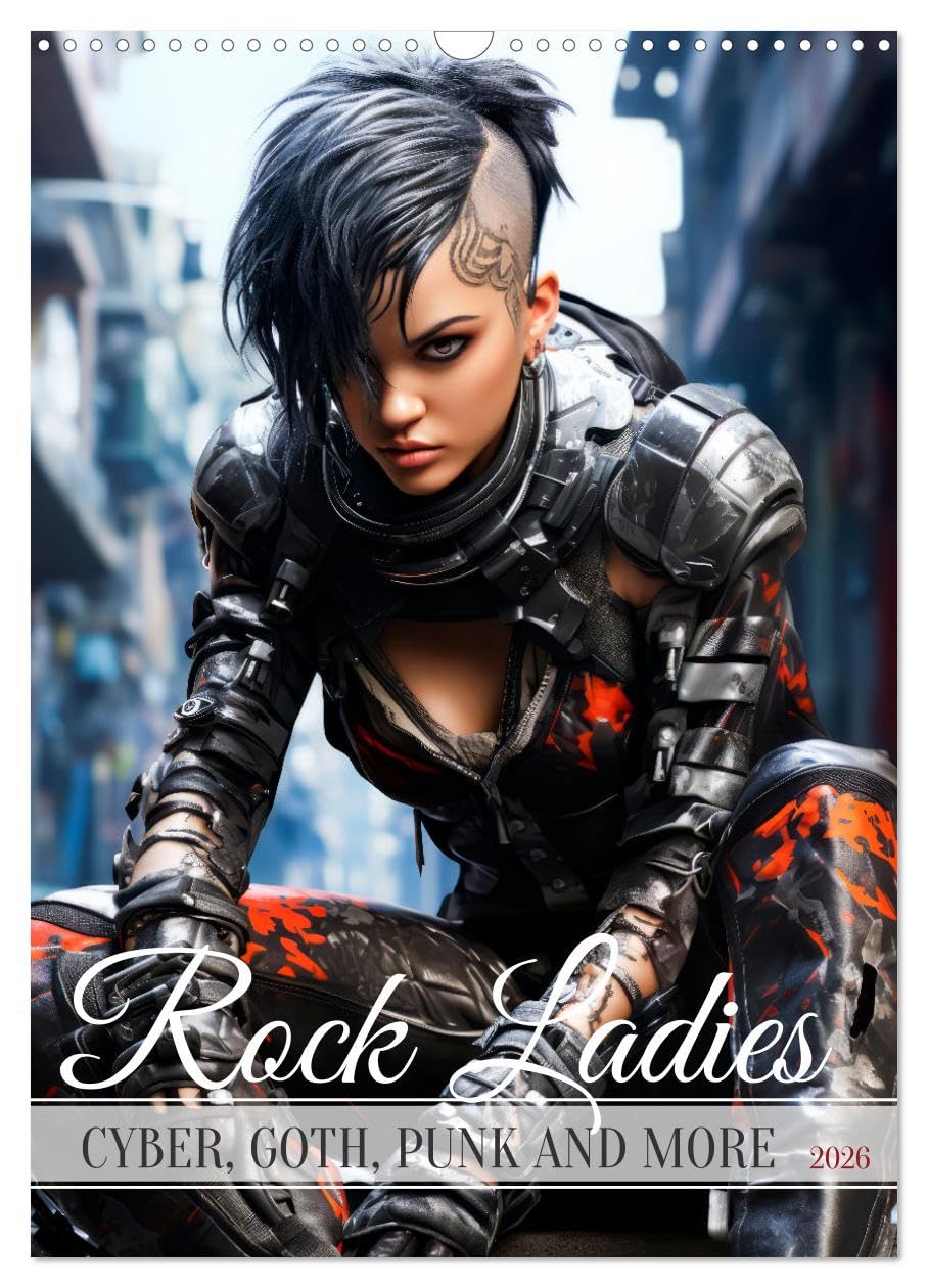 ROCK LADIES Cyber, goth, punk and more (Wall Calendar 2026 DIN A3 portrait), CALVENDO 12 Month Wall Calendar: Not just music, but a lifestyle Film, Art & Culture