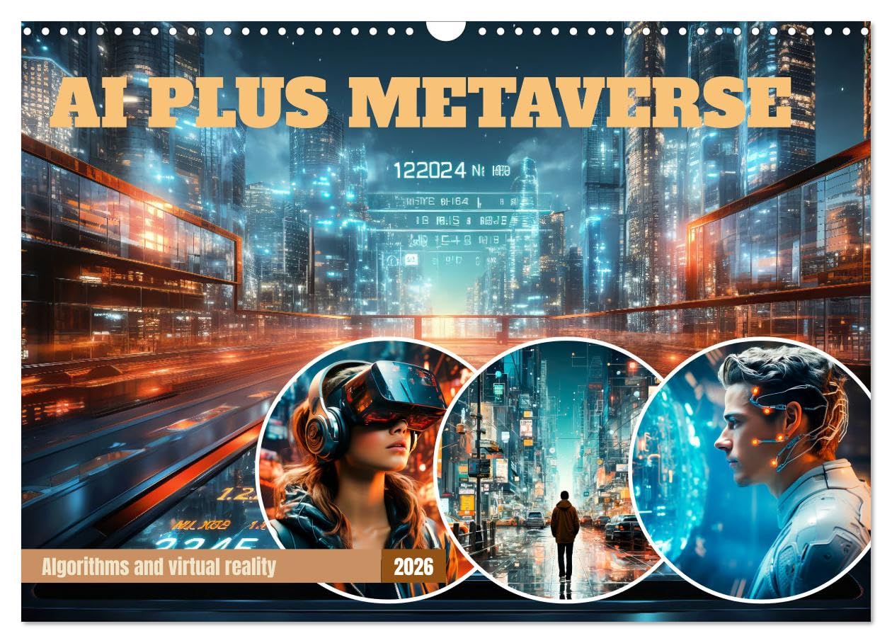 AI PLUS METAVERSE Algorithms and virtual reality (Wall Calendar 2026 DIN A3 landscape), CALVENDO 12 Month Wall Calendar: Abstract view on the modern subject Contemporary literature