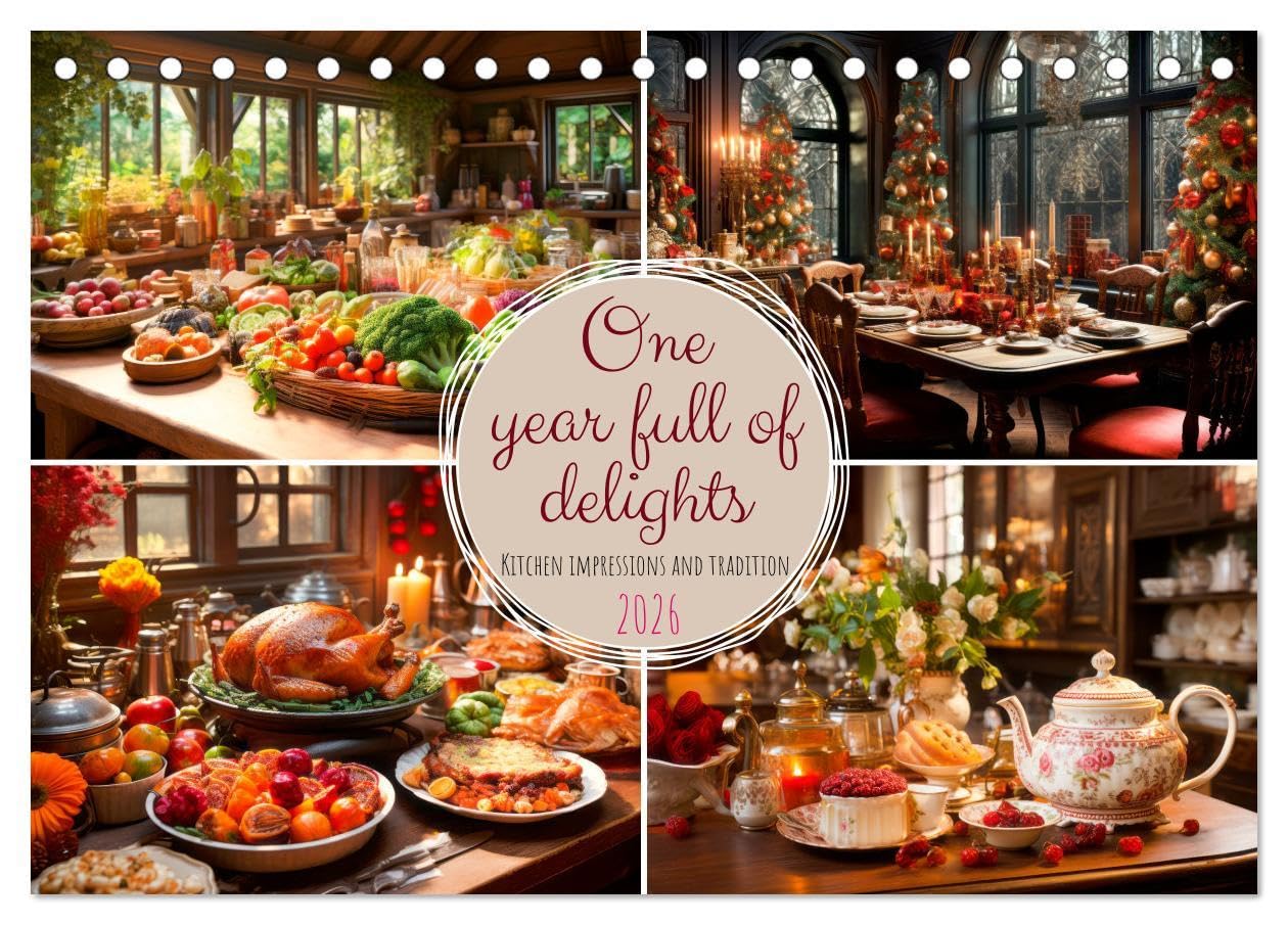 One year full of delights (Desk Calendar 2026 DIN A5 landscape), CALVENDO 12 Month DeskCalendar: Kitchen impressions and tradition Leisure, Home & Garden