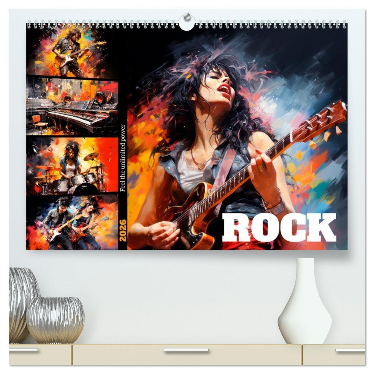 ROCK Feel the unlimited power (High Quality Premium Wall Calendar 2026 DIN A2 landscape),CALVENDO 12 Month Wall Calendar: Not just music, but a lifestyle Leisure, Home & Garden