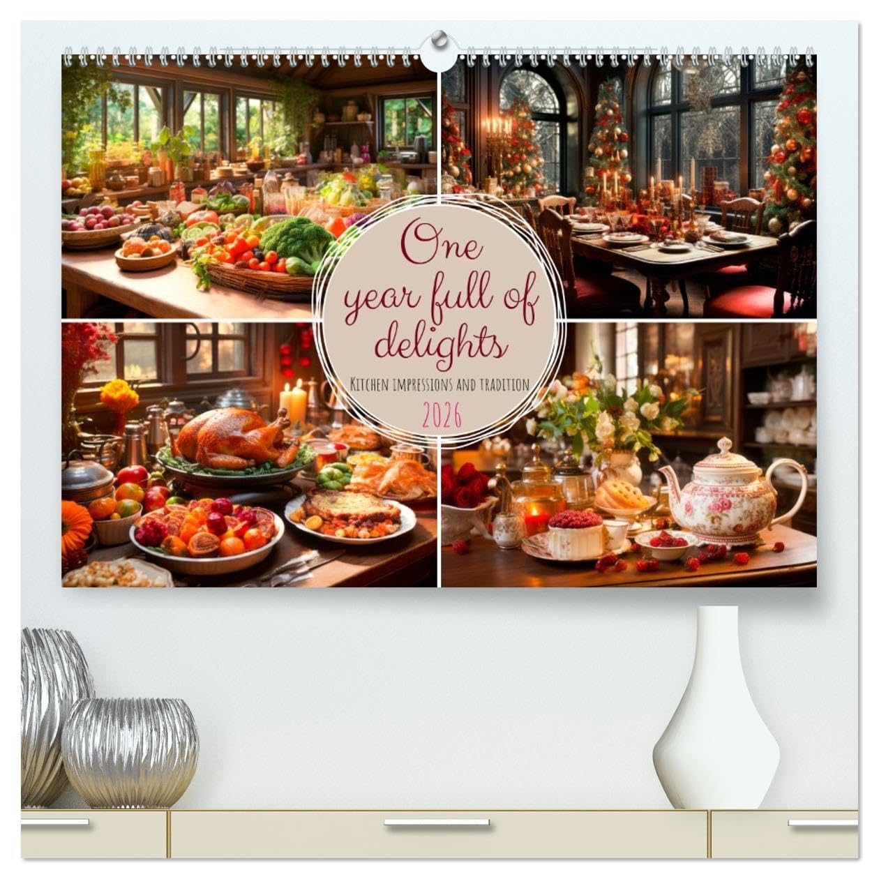 One year full of delights (High Quality Premium Wall Calendar 2026 DIN A2 landscape),CALVENDO 12 Month Wall Calendar: Kitchen impressions and tradition Leisure, Home & Garden