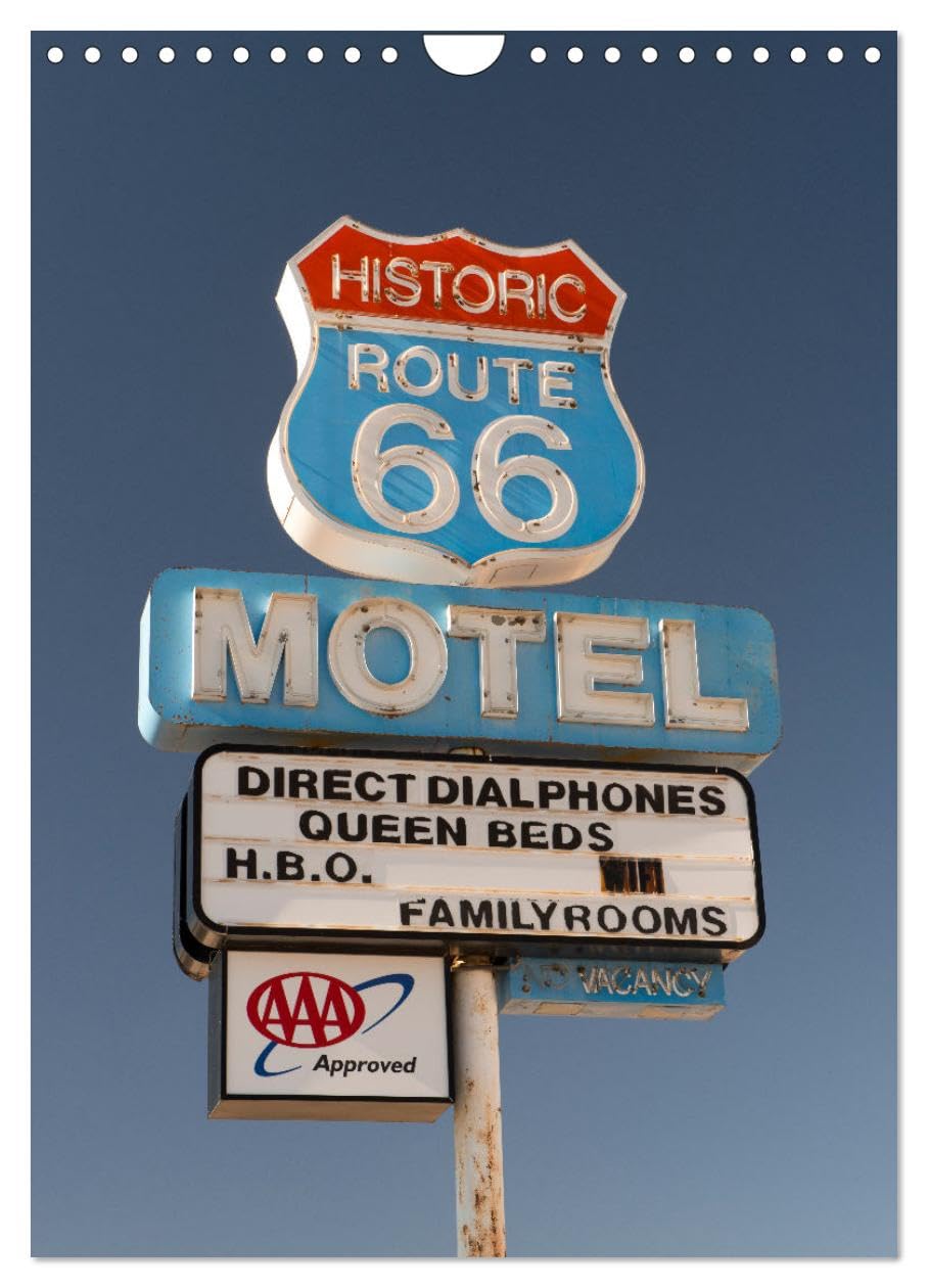 Historic Route 66 Motel (Wall Calendar 2026 DIN A4 portrait), CALVENDO 12 Month Wall Calendar: The old Motel signs are the soul of Route 66 Film, Art & Culture
