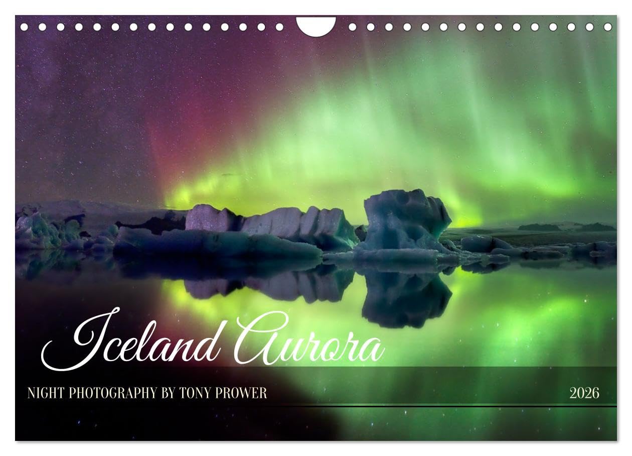 Iceland Aurora - Night Photography by Tony Prower (Wall Calendar 2026 DIN A4 landscape), CALVENDO 12 Month Wall Calendar: Northern Lights in Iceland. Leisure, Home & Garden