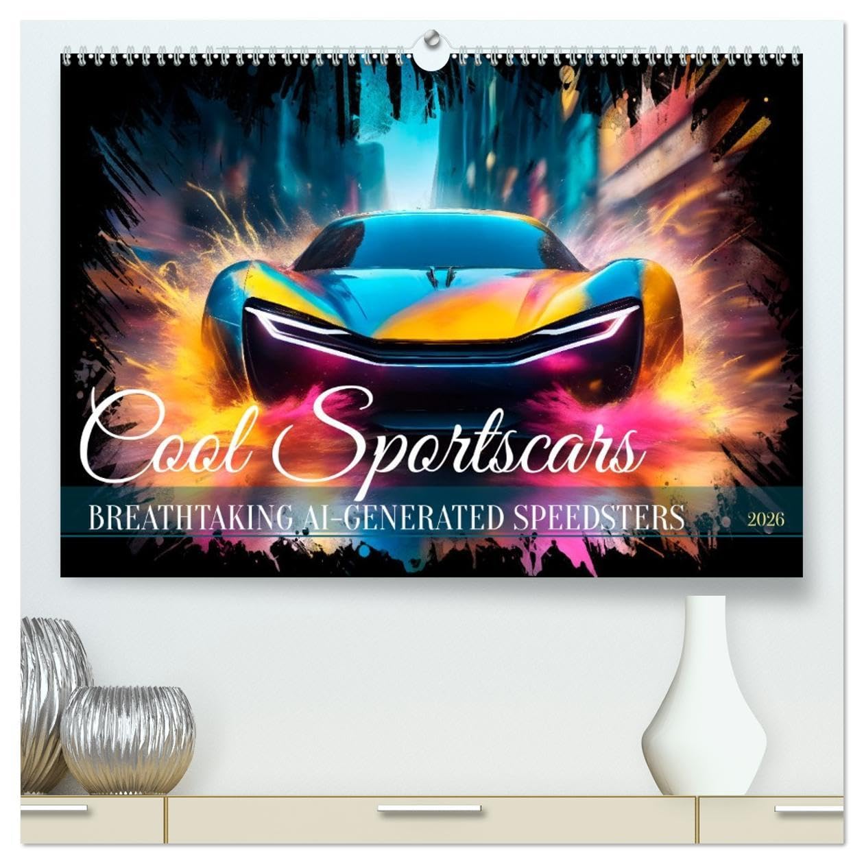 COOL SPORTSCARS Breathtaking AI-generated speedsters (High Quality Premium Wall Calendar 2026 DIN A2 landscape),CALVENDO 12 Month Wall Calendar: Feeling of dynamic street scenes Leisure, Home & Garden