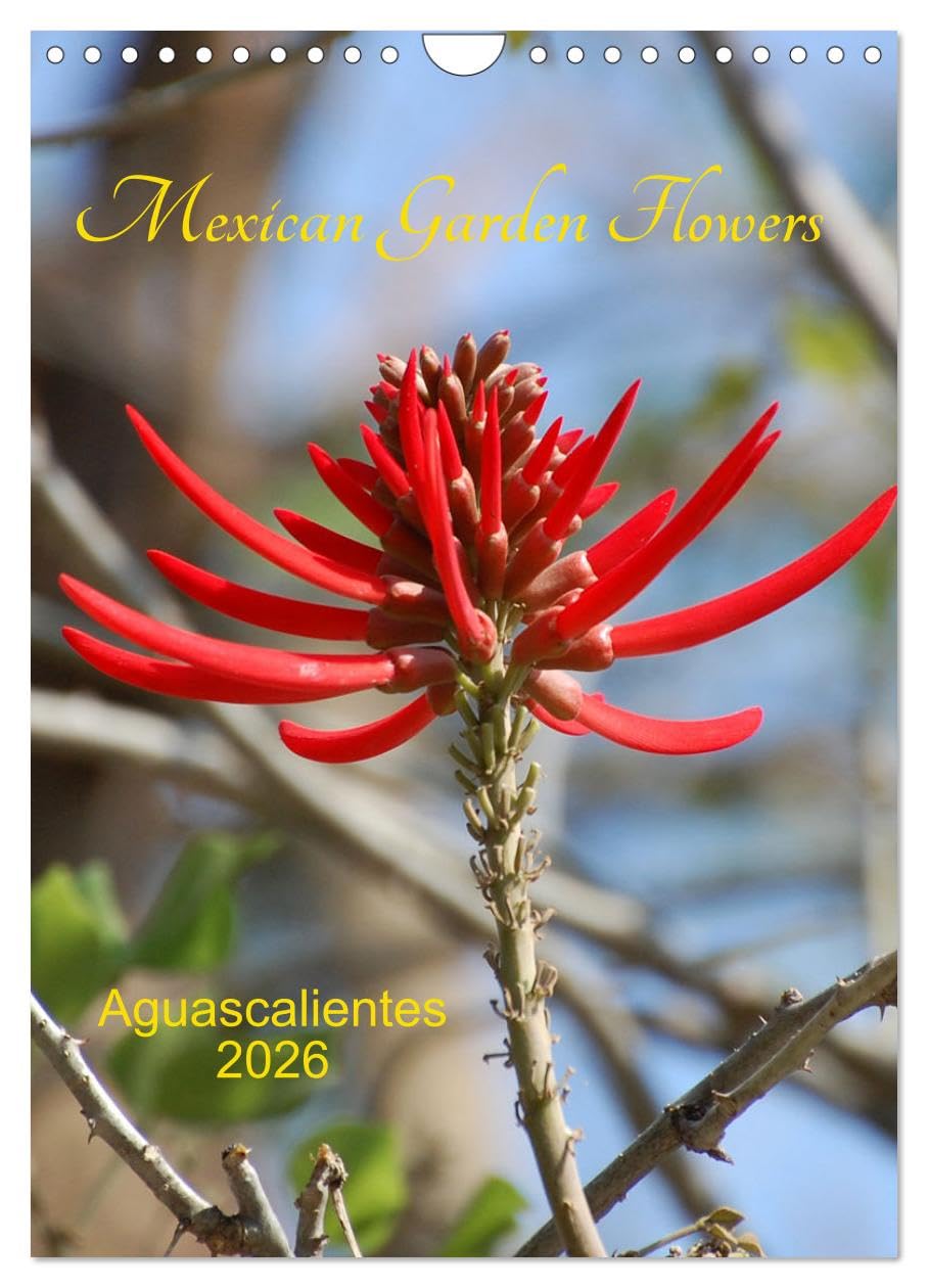 Mexican Garden Flowers - Aguascalientes (Wall Calendar 2026 DIN A4 portrait), CALVENDO 12 Month Wall Calendar: Aguascalientes is located in ... climate consisting of forest and grasslands. Film, Art & Culture