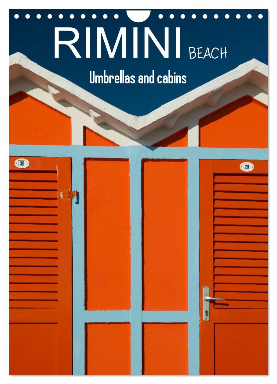 Rimini beach Umbrellas and cabins (Wall Calendar 2026 DIN A4 portrait), CALVENDO 12 Month Wall Calendar: The colors of the Rimini beach Leisure, Home & Garden