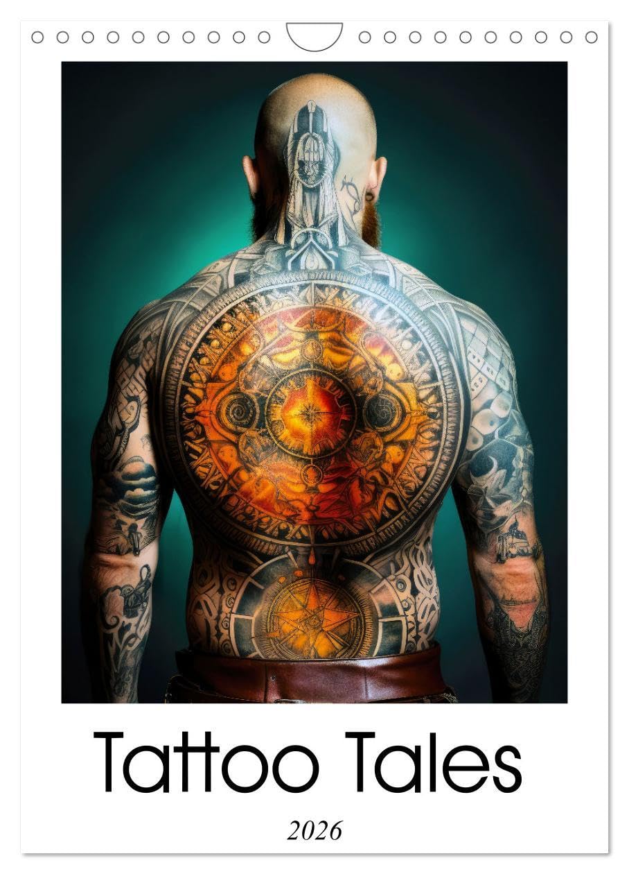 Tattoo Tales (Wall Calendar 2026 DIN A4 portrait), CALVENDO 12 Month Wall Calendar: Embark on a captivating journey through time with Tattoo Tales ... of medieval art and inked masterpieces. Social Sciences
