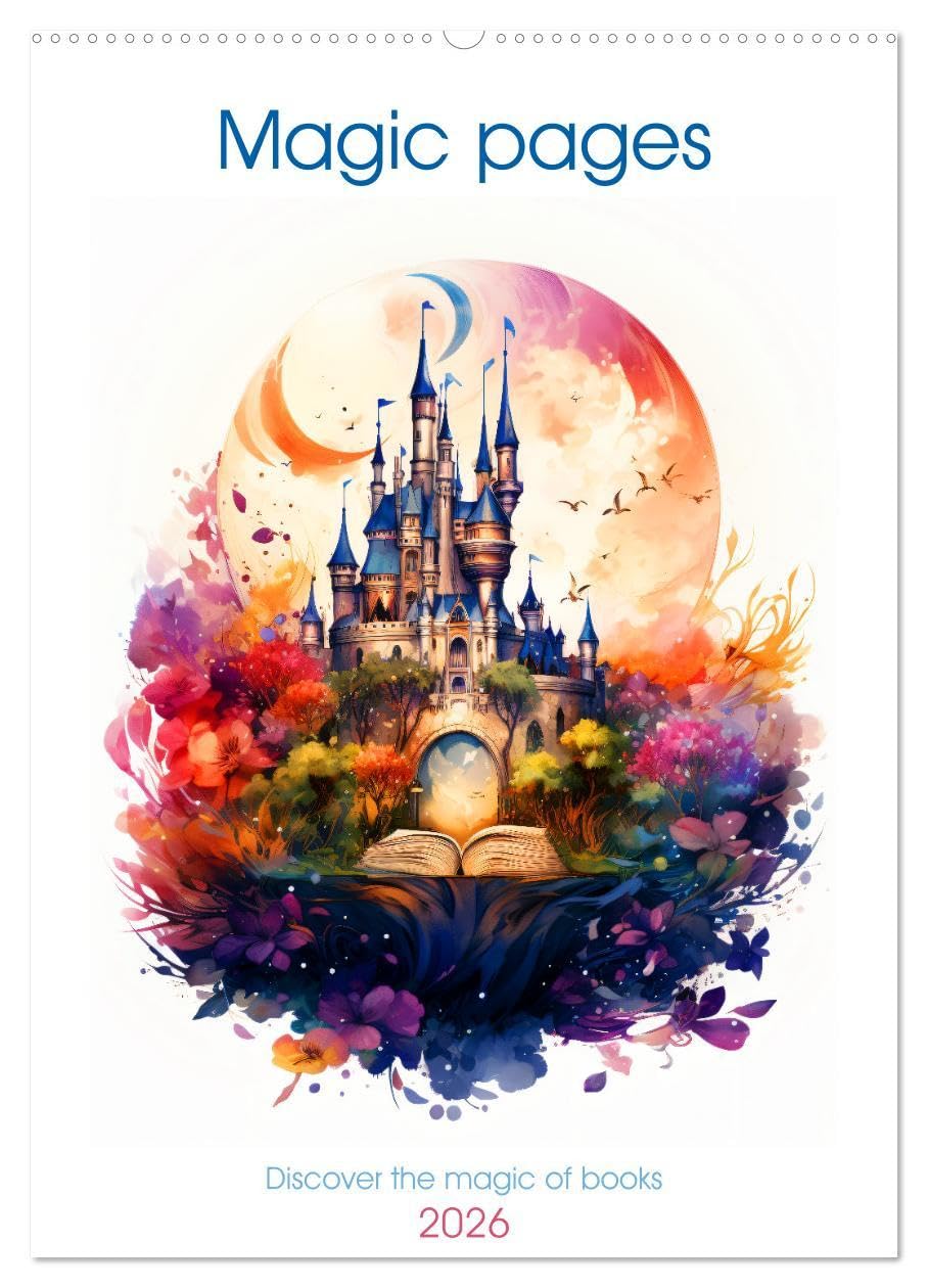 Magic pages - Discover the magic of books (Wall Calendar 2026 DIN A2 portrait), CALVENDO 12 Month Wall Calendar: Be enchanted by 12 views that will ... adventure in fantastic worlds every month. Social Sciences