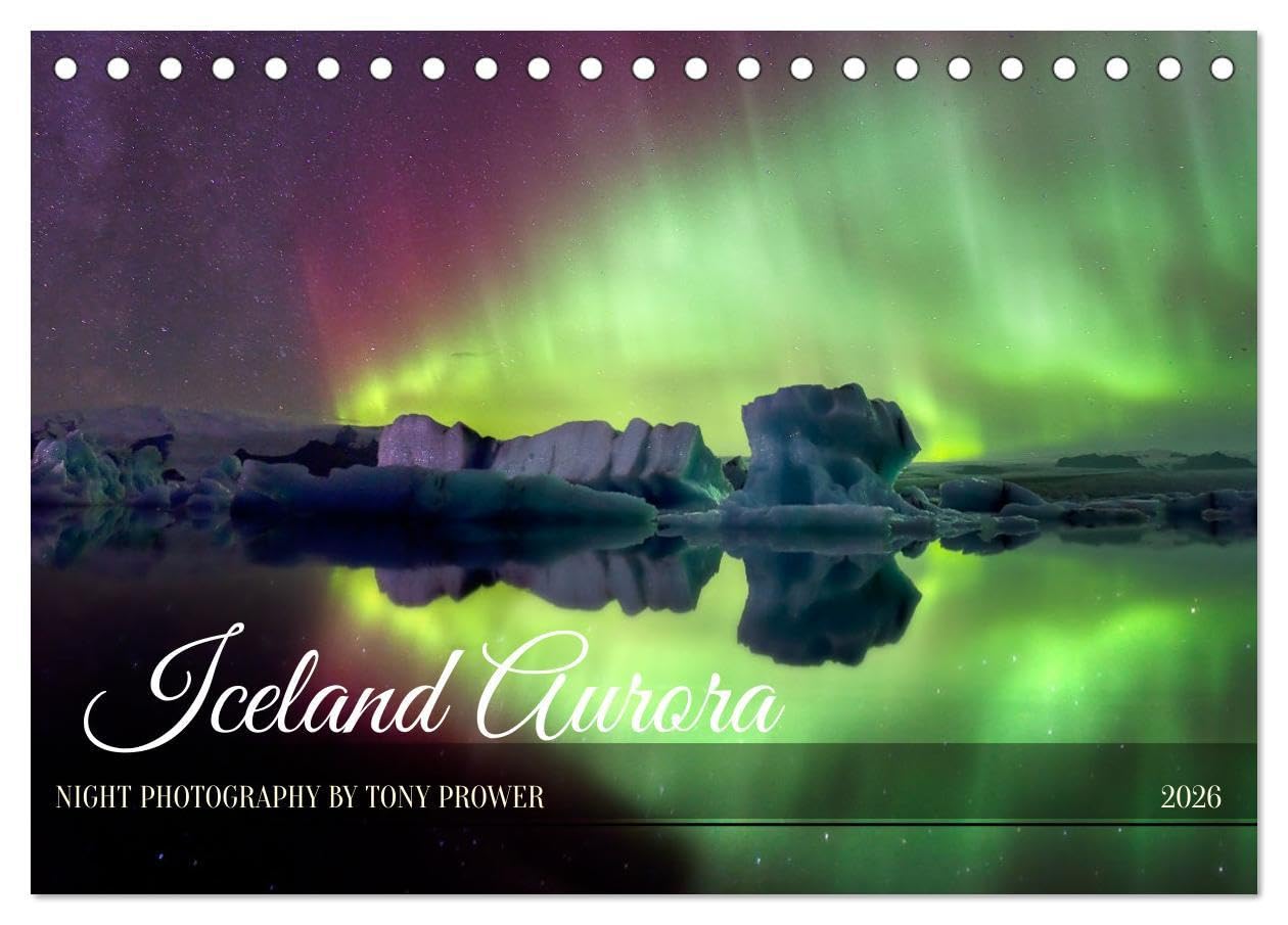 Iceland Aurora - Night Photography by Tony Prower (Desk Calendar 2026 DIN A5 landscape), CALVENDO 12 Month DeskCalendar: Northern Lights in Iceland. Leisure, Home & Garden