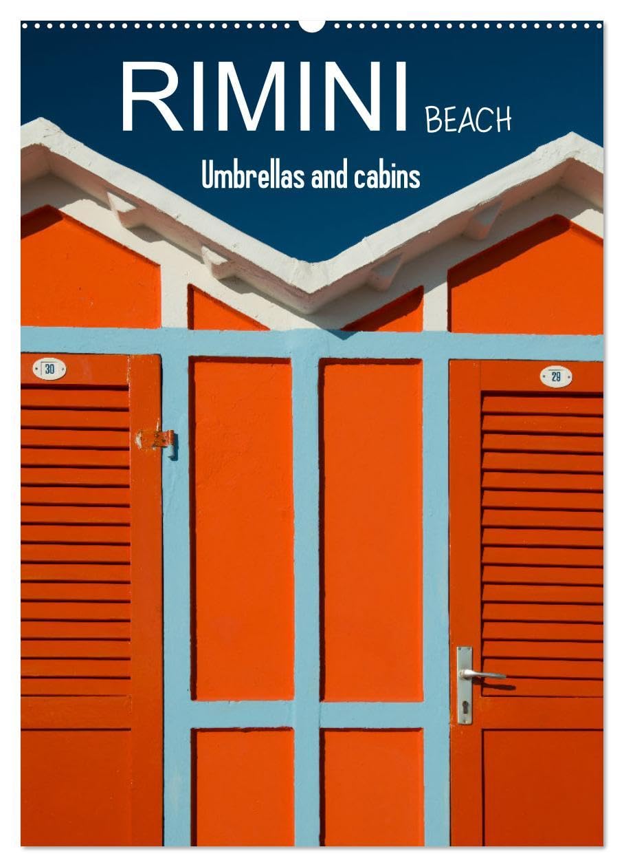 Rimini beach Umbrellas and cabins (Wall Calendar 2026 DIN A2 portrait), CALVENDO 12 Month Wall Calendar: The colors of the Rimini beach Leisure, Home & Garden