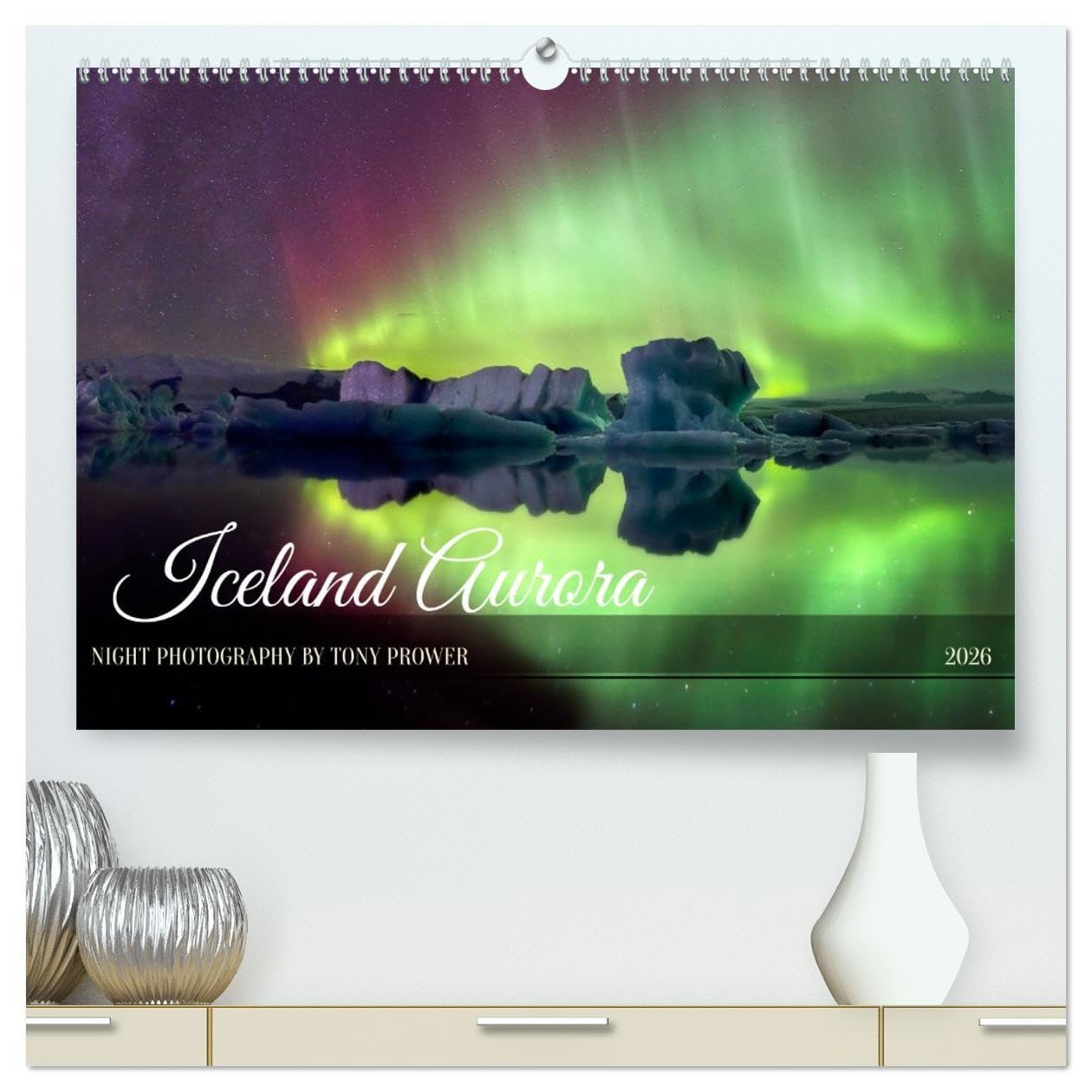Iceland Aurora - Night Photography by Tony Prower (High Quality Premium Wall Calendar 2026 DIN A2 landscape),CALVENDO 12 Month Wall Calendar: Northern Lights in Iceland. Leisure, Home & Garden