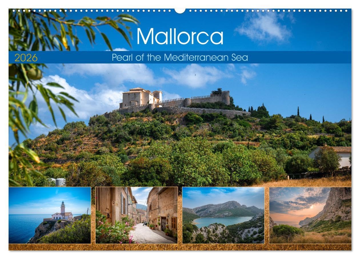 Mallorca - Pearl of the Mediterranean Sea (Wall Calendar 2026 DIN A2 landscape), CALVENDO 12 Month Wall Calendar: This calendar captures Mallorca's ... diverse landscapes that invite exploration. Leisure, Home & Garden