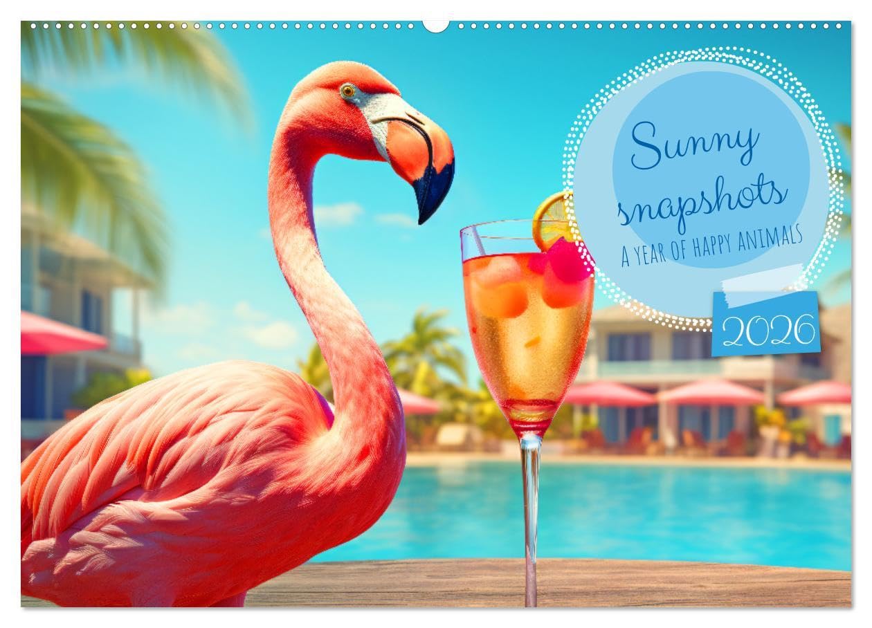Sunny snapshots - A year of happy animals (Wall Calendar 2026 DIN A2 landscape), CALVENDO 12 Month Wall Calendar: Get in the summer spirit with the ... animals and enjoy a sunny smile every month. Social Sciences