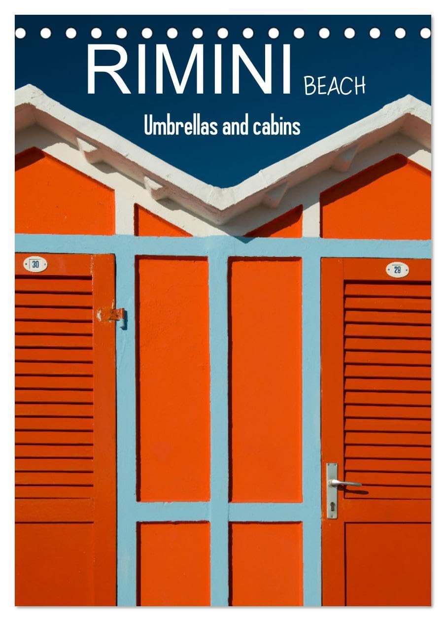 Rimini beach Umbrellas and cabins (Desk Calendar 2026 DIN A5 portrait), CALVENDO 12 Month DeskCalendar: The colors of the Rimini beach Leisure, Home & Garden