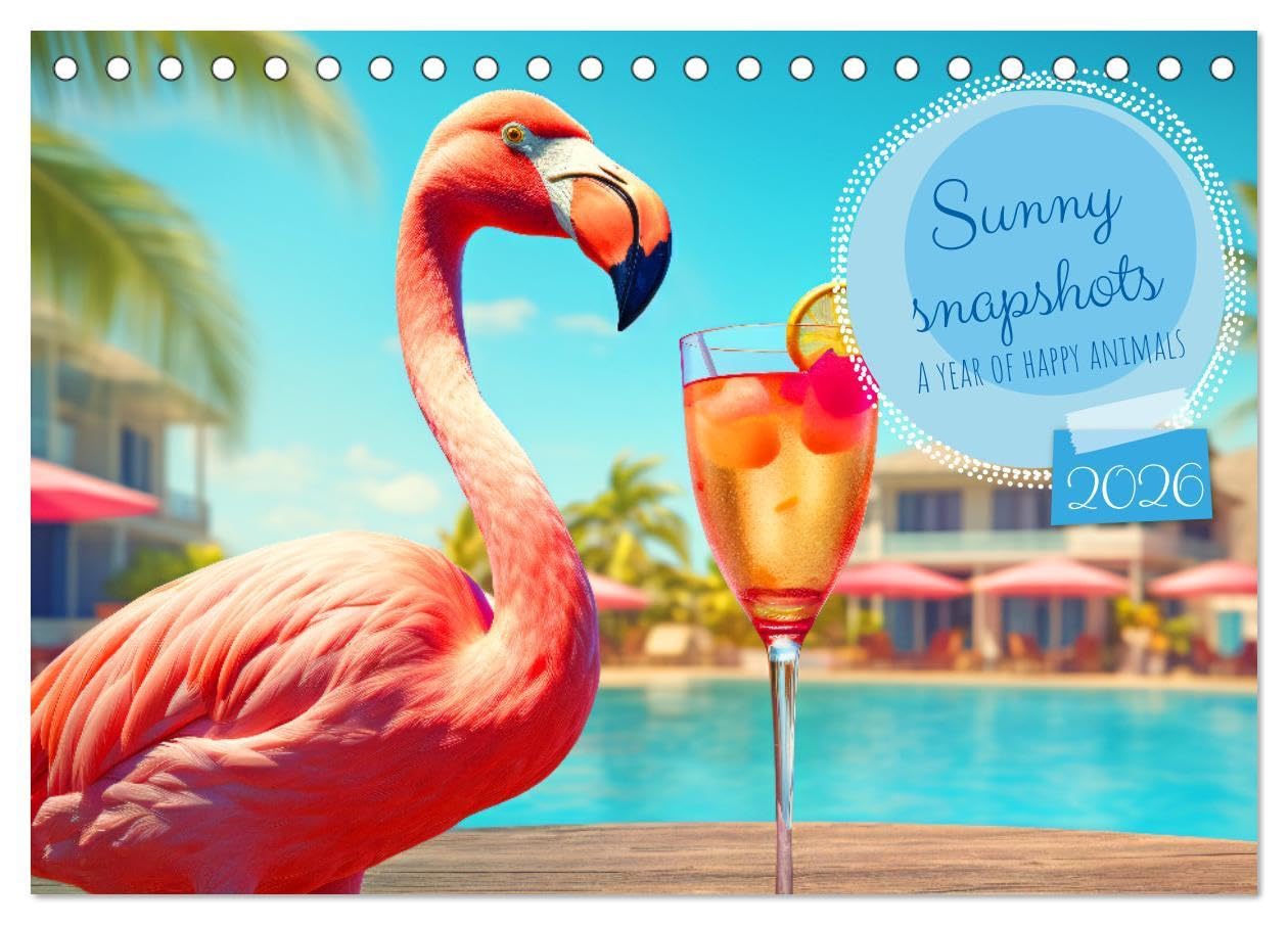 Sunny snapshots - A year of happy animals (Desk Calendar 2026 DIN A5 landscape), CALVENDO 12 Month DeskCalendar: Get in the summer spirit with the fun ... animals and enjoy a sunny smile every month. Social Sciences