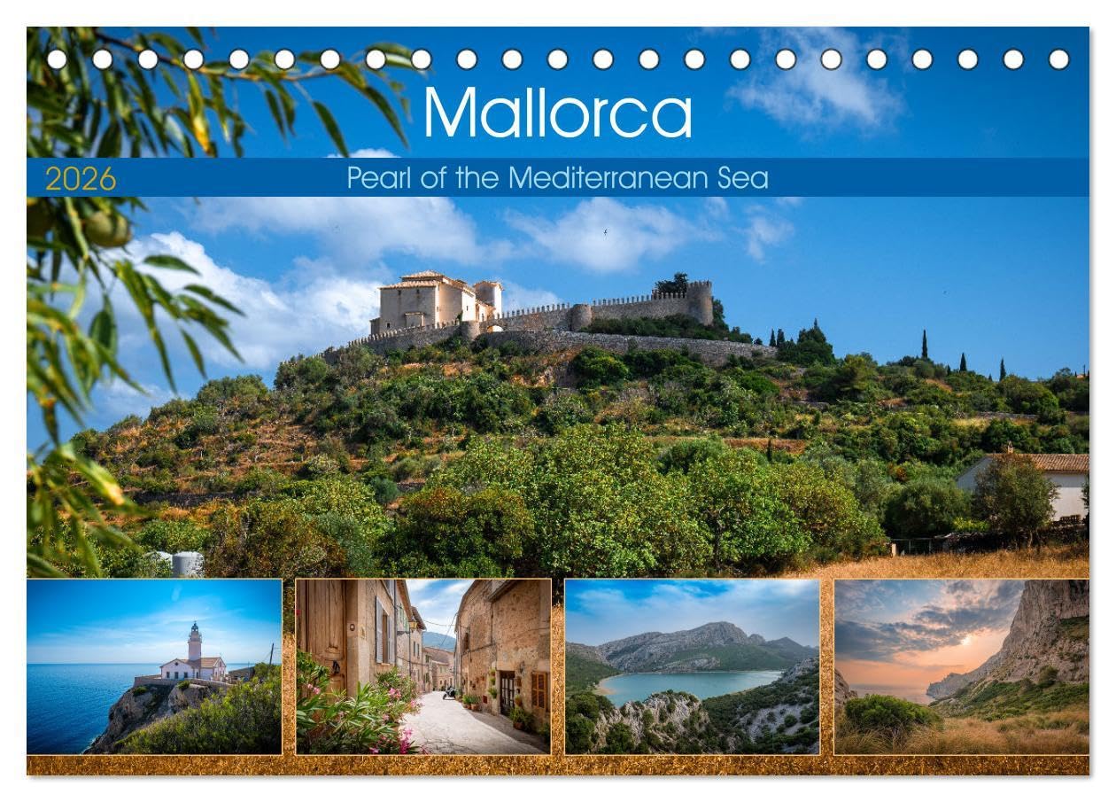 Mallorca - Pearl of the Mediterranean Sea (Desk Calendar 2026 DIN A5 landscape), CALVENDO 12 Month DeskCalendar: This calendar captures Mallorca's ... diverse landscapes that invite exploration. Leisure, Home & Garden