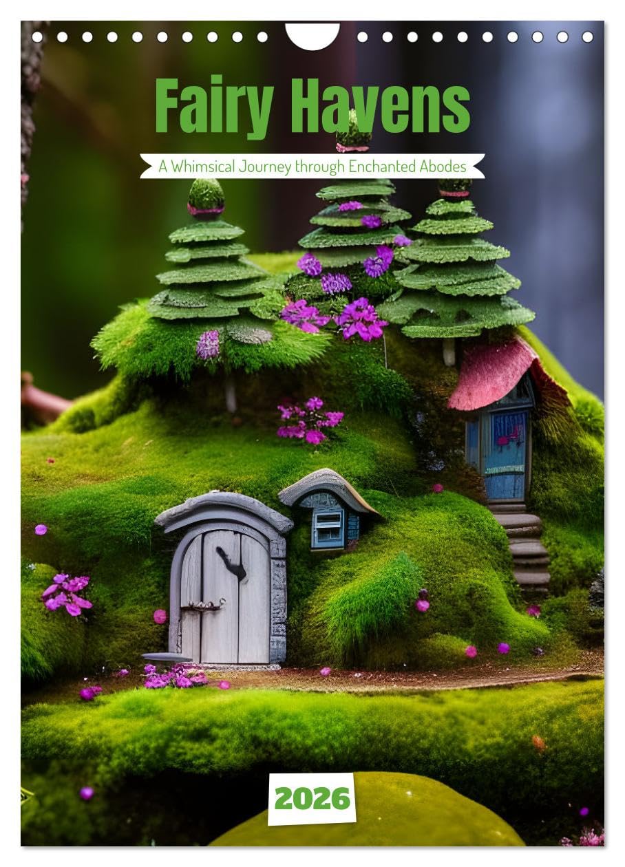 Tiny Fairy Havens (Wall Calendar 2026 DIN A4 portrait), CALVENDO 12 Month Wall Calendar: A Whimsical Journey through Enchanted Abodes Children's books