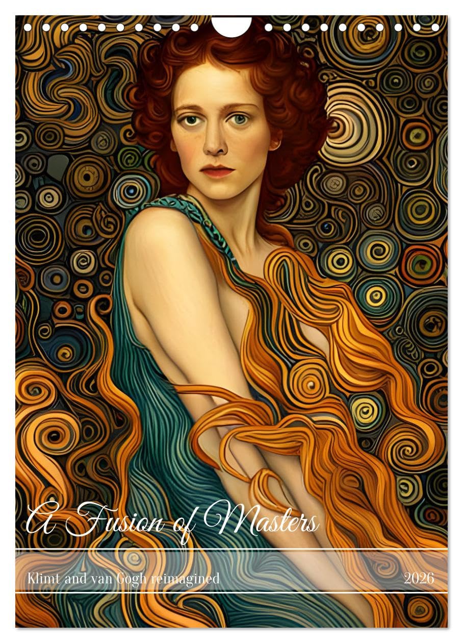 A Fusion of Masters (Wall Calendar 2026 DIN A4 portrait), CALVENDO 12 Month Wall Calendar: Klimt and van Gogh reimagined Leisure, Home & Garden