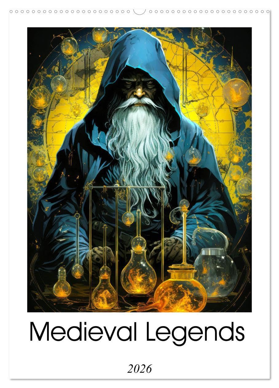 Medieval Legends (Wall Calendar 2026 DIN A2 portrait), CALVENDO 12 Month Wall Calendar: Embark on a captivating journey through time with Medieval ... knights, dragons and mystical realms. Religion & Esotericism