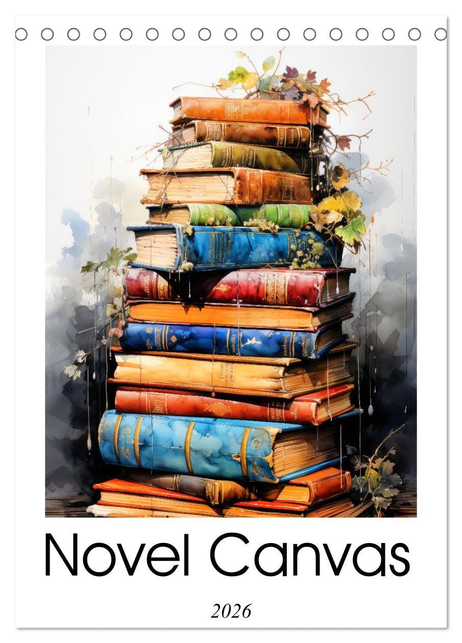 Novel Canvas (Desk Calendar 2026 DIN A5 portrait), CALVENDO 12 Month DeskCalendar: Discover the magic of Novel Canvas, a literary journey through digital art inspired by world classics. Hobbies & Crafts