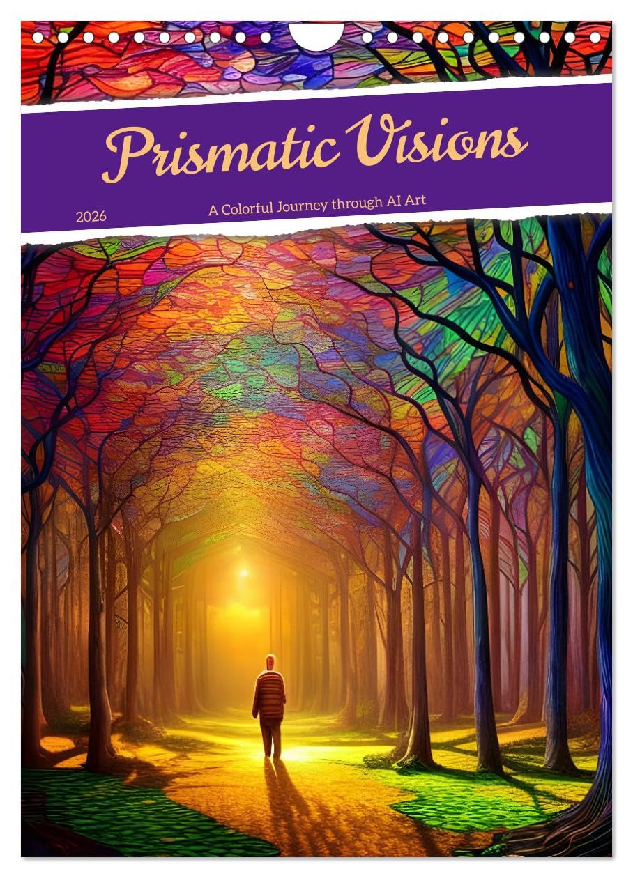 Prismatic Visions (Wall Calendar 2026 DIN A4 portrait), CALVENDO 12 Month Wall Calendar: A Colorful Journey through AI Art Film, Art & Culture